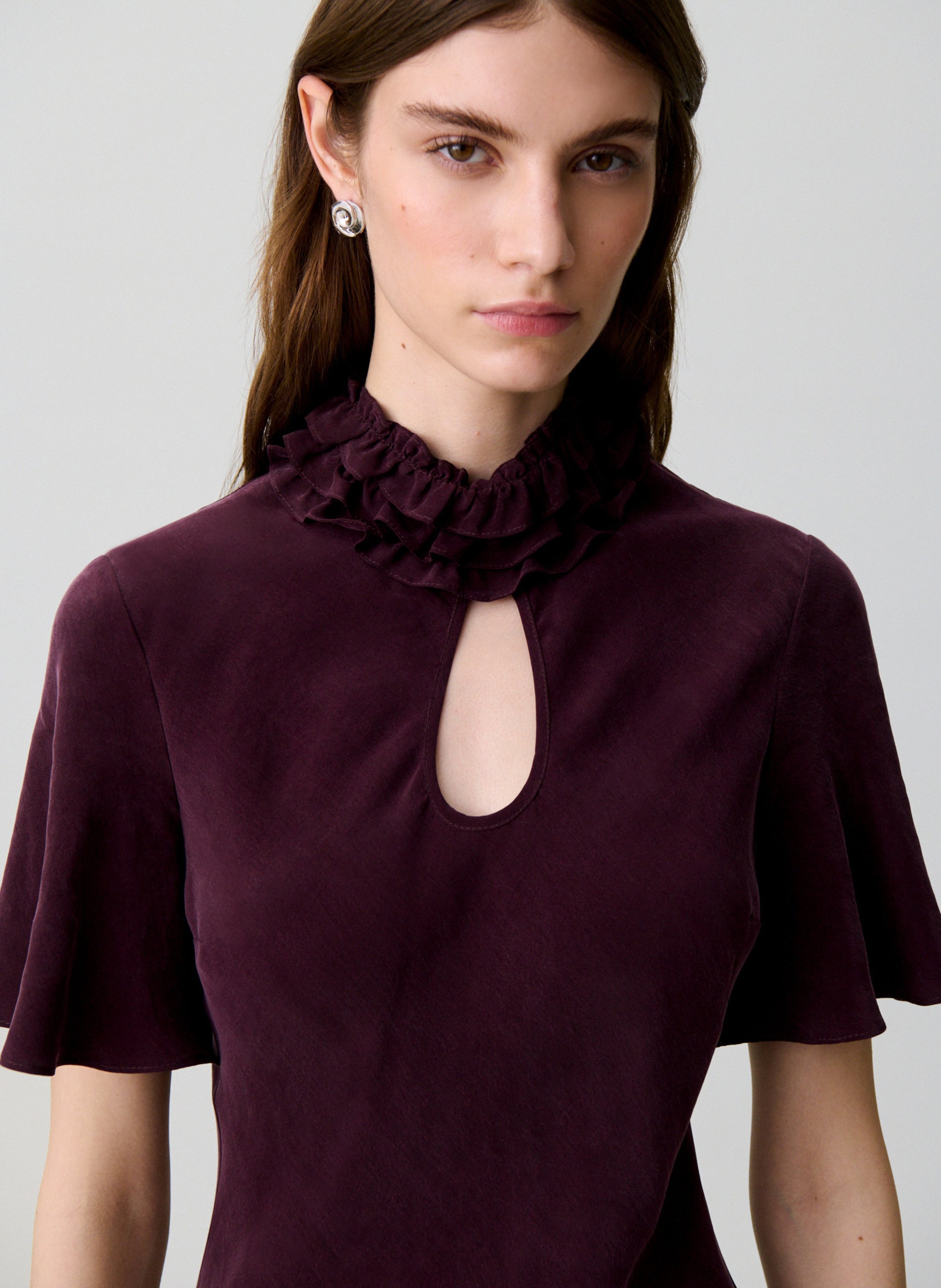 Long flared dress CLAUDIE PIERLOT Plums
