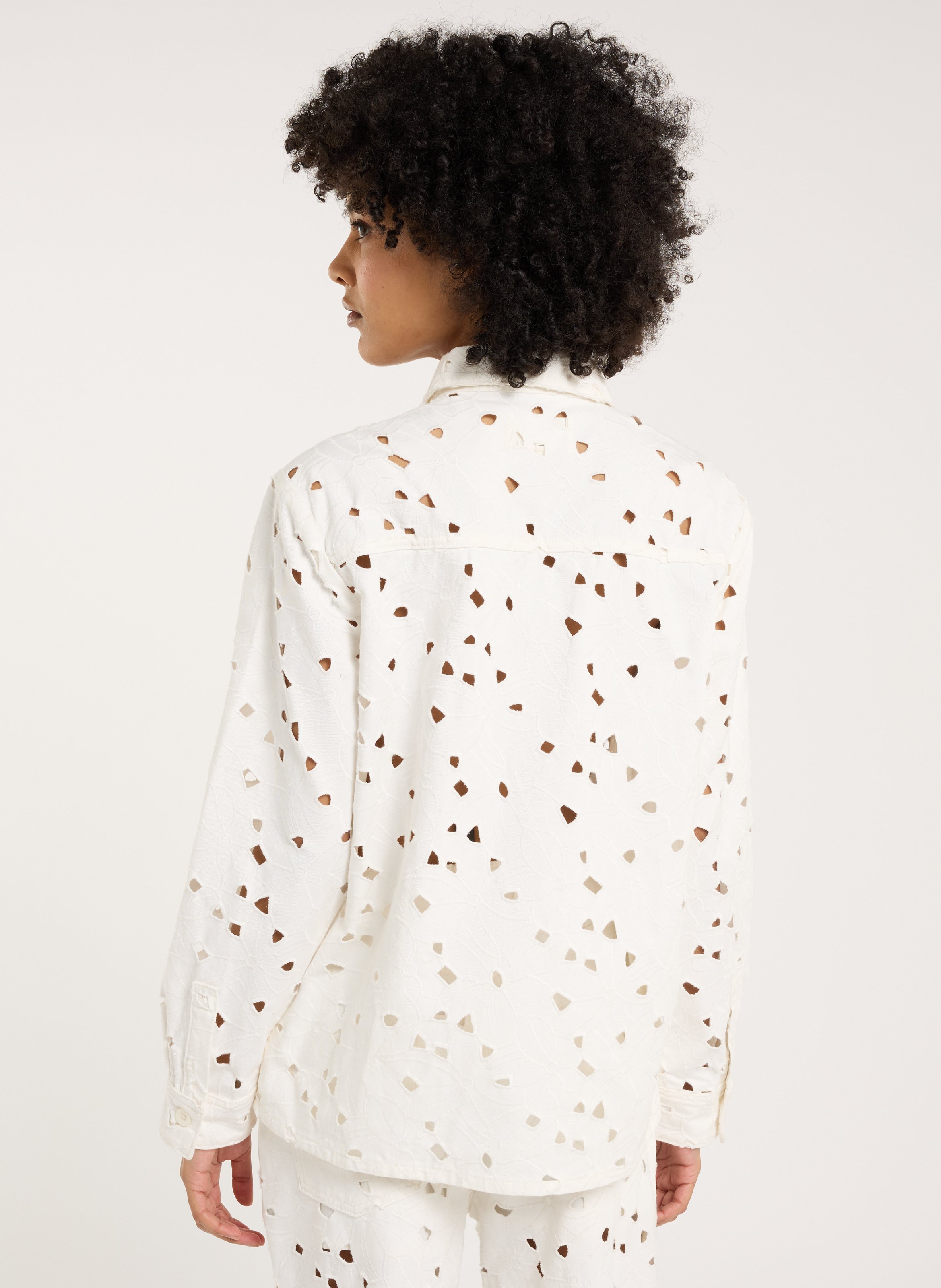 Blouse met klassieke kraag SAISON 1865 Wit