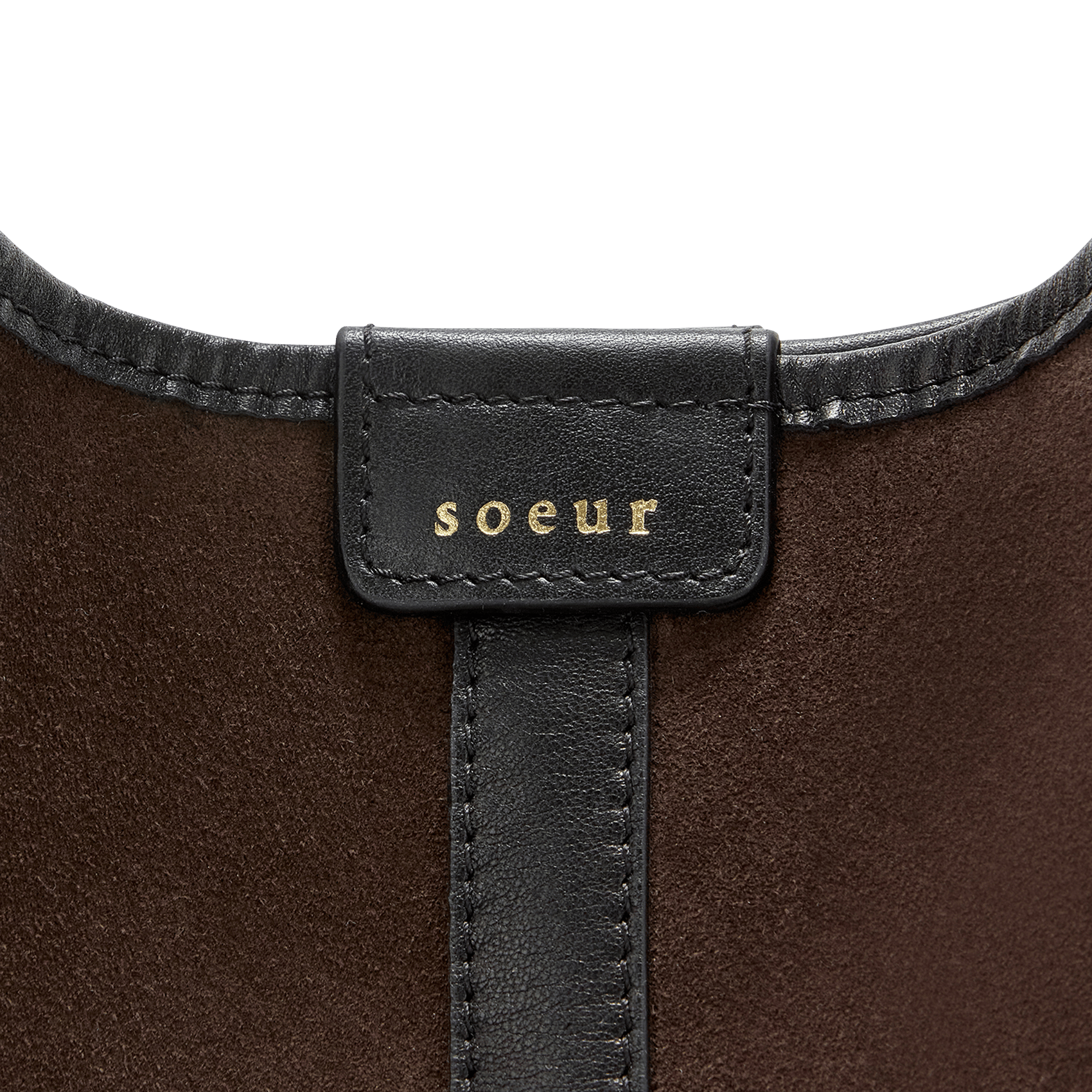 Weiche Shopper-Tasche aus Veloursleder SOEUR Braun