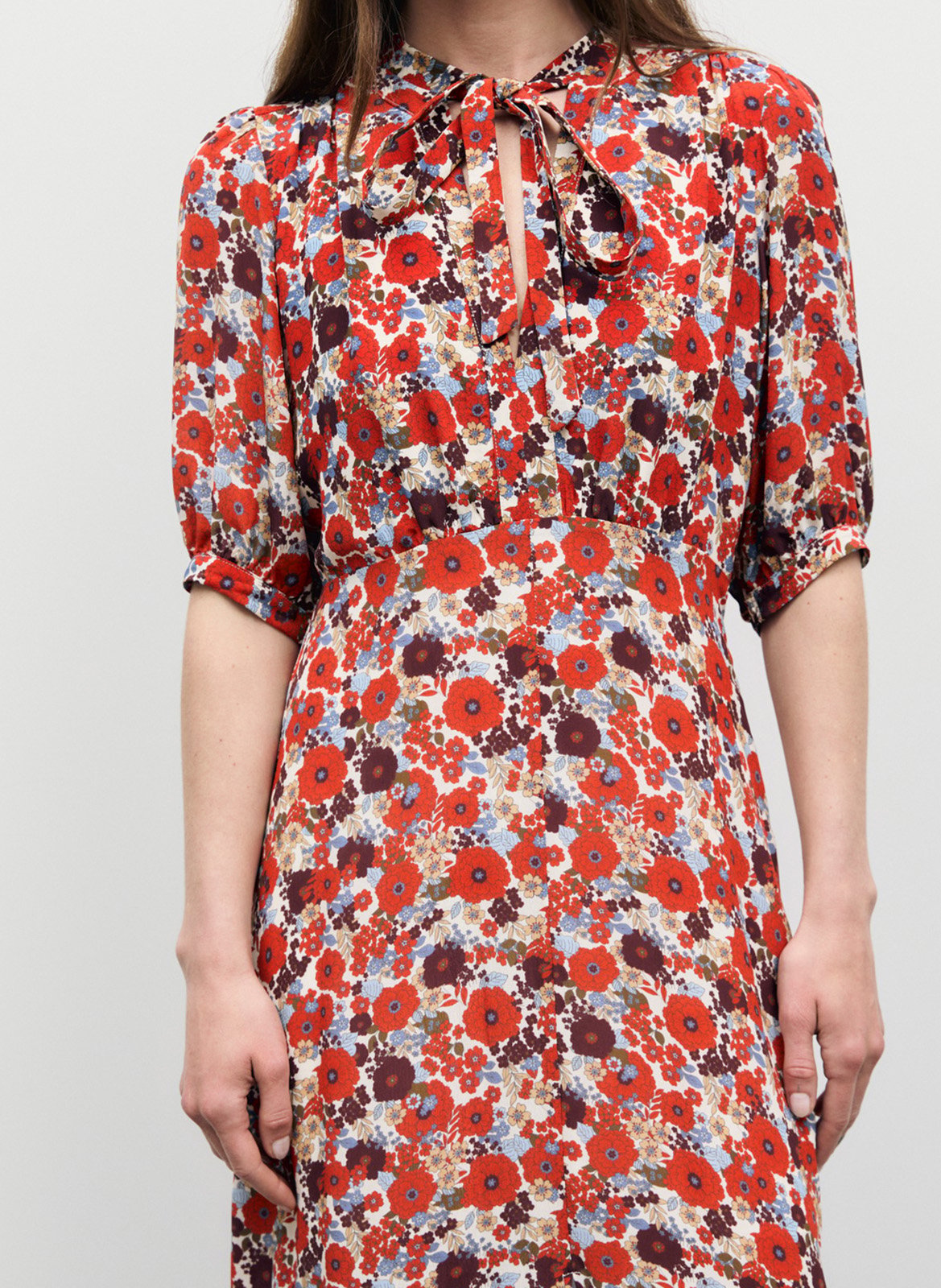 Halflange jurk met print GERARD DAREL Beige