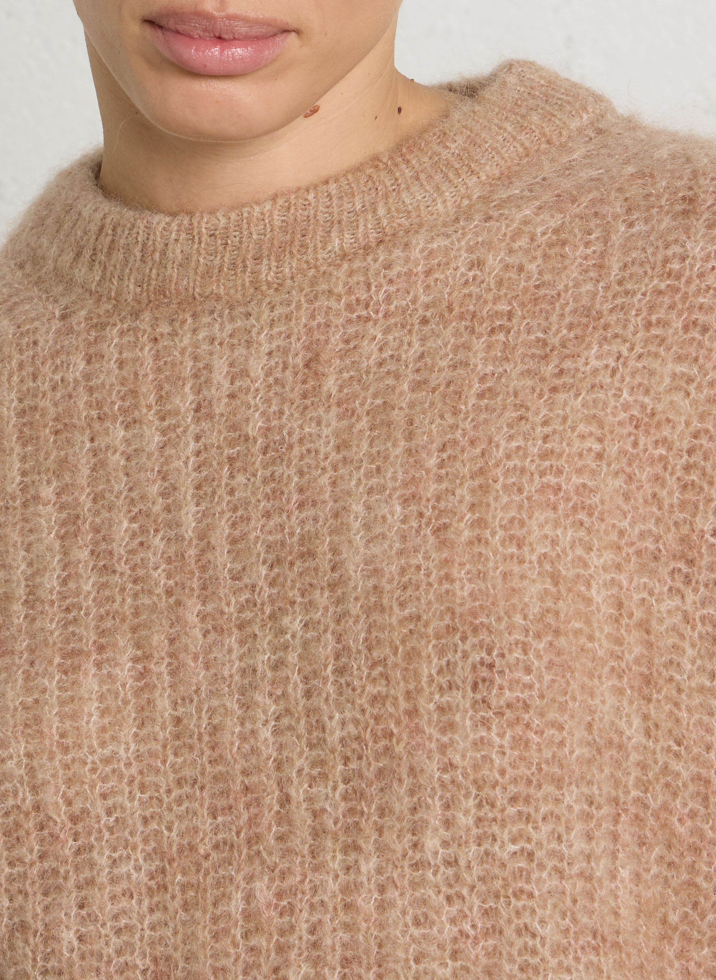 Oversize-Pullover aus Wollmix DES PETITS HAUTS Rosa