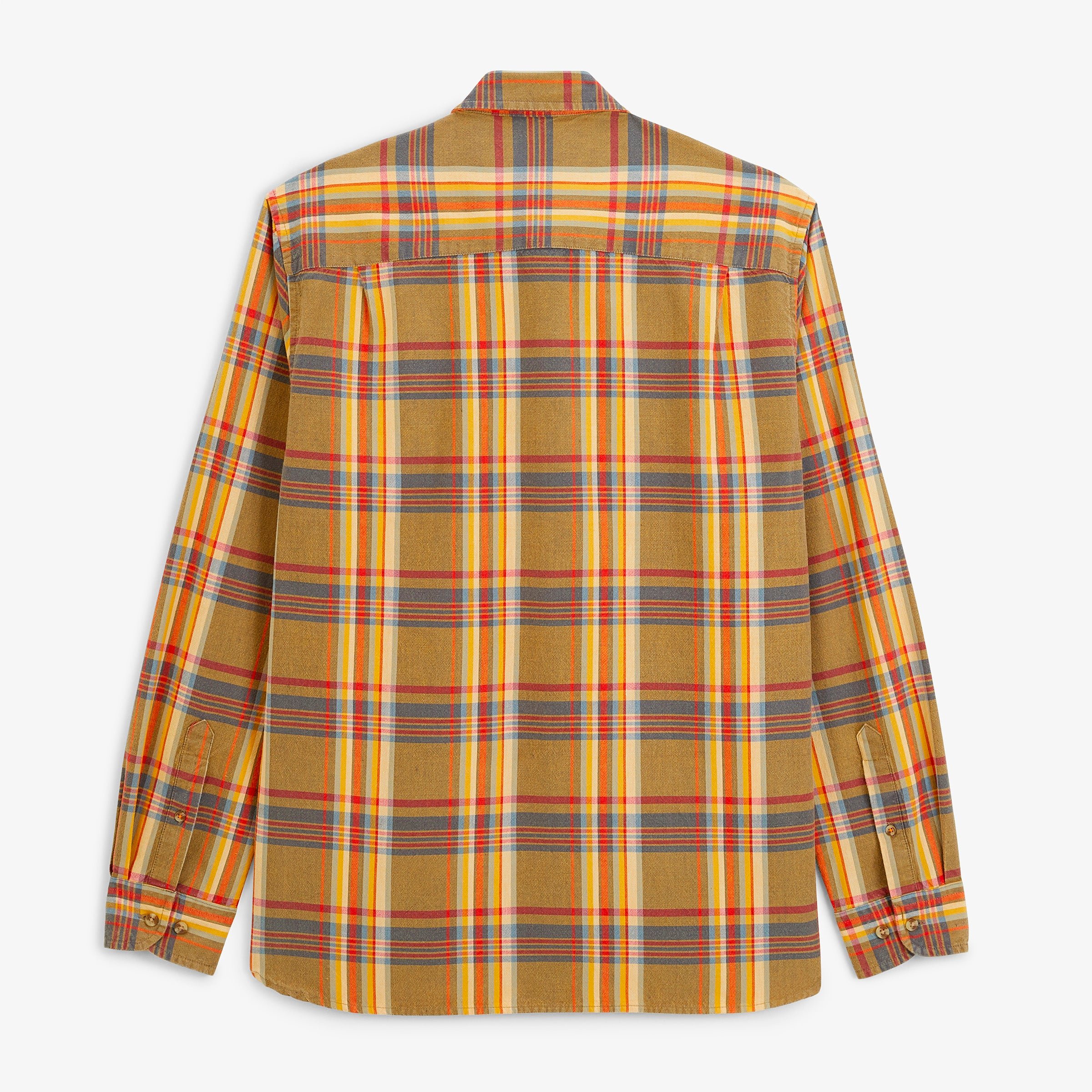 Long-sleeve shirt with herringbone check pattern SERGE BLANCO Yellow