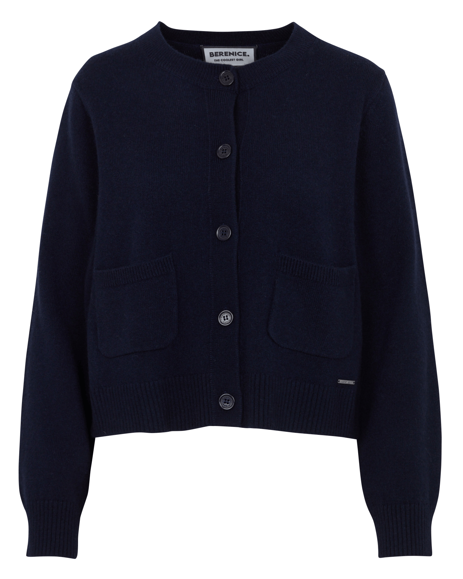 Cardigan droit en laine BERENICE Bleu