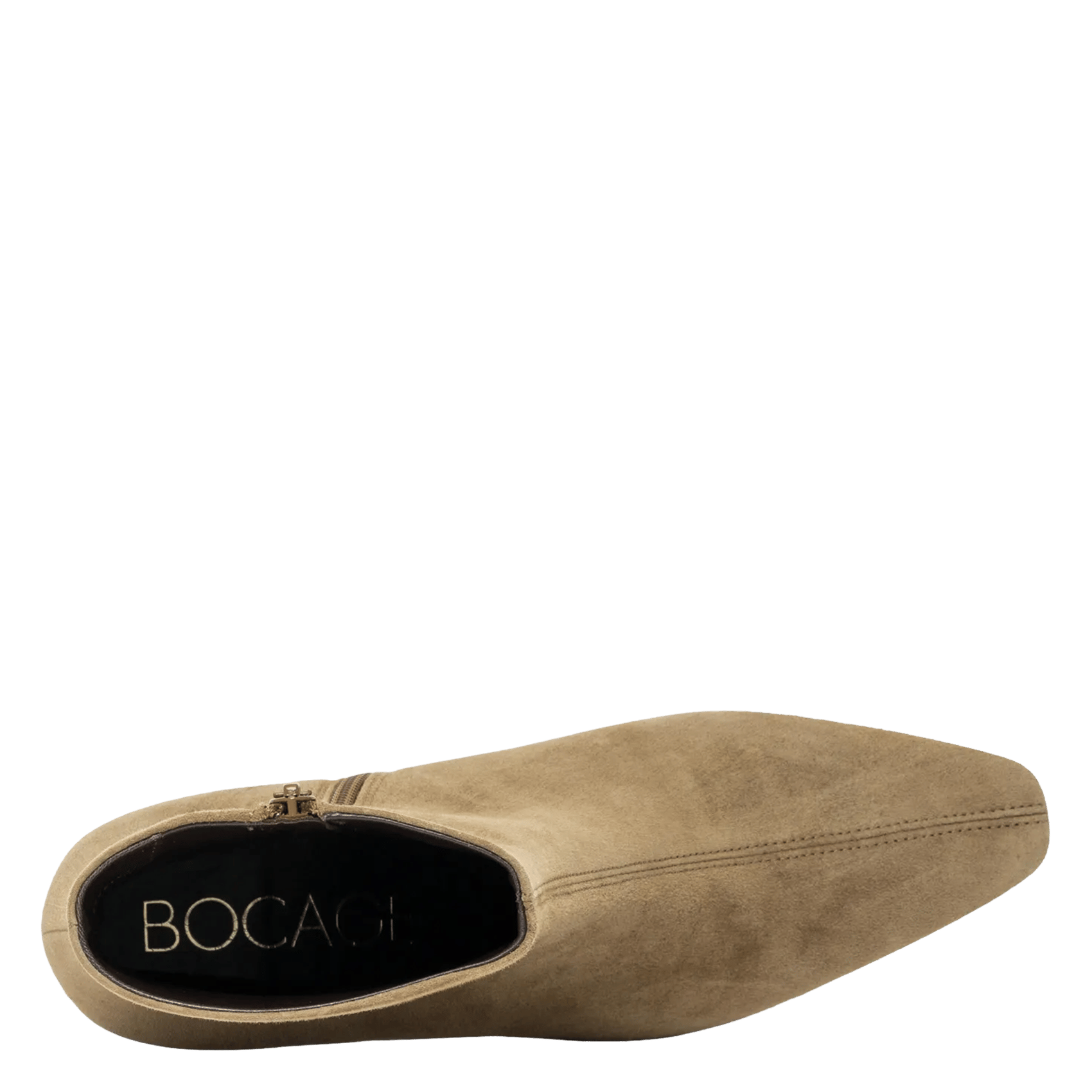 Suede leather ankle boots BOCAGE Beige