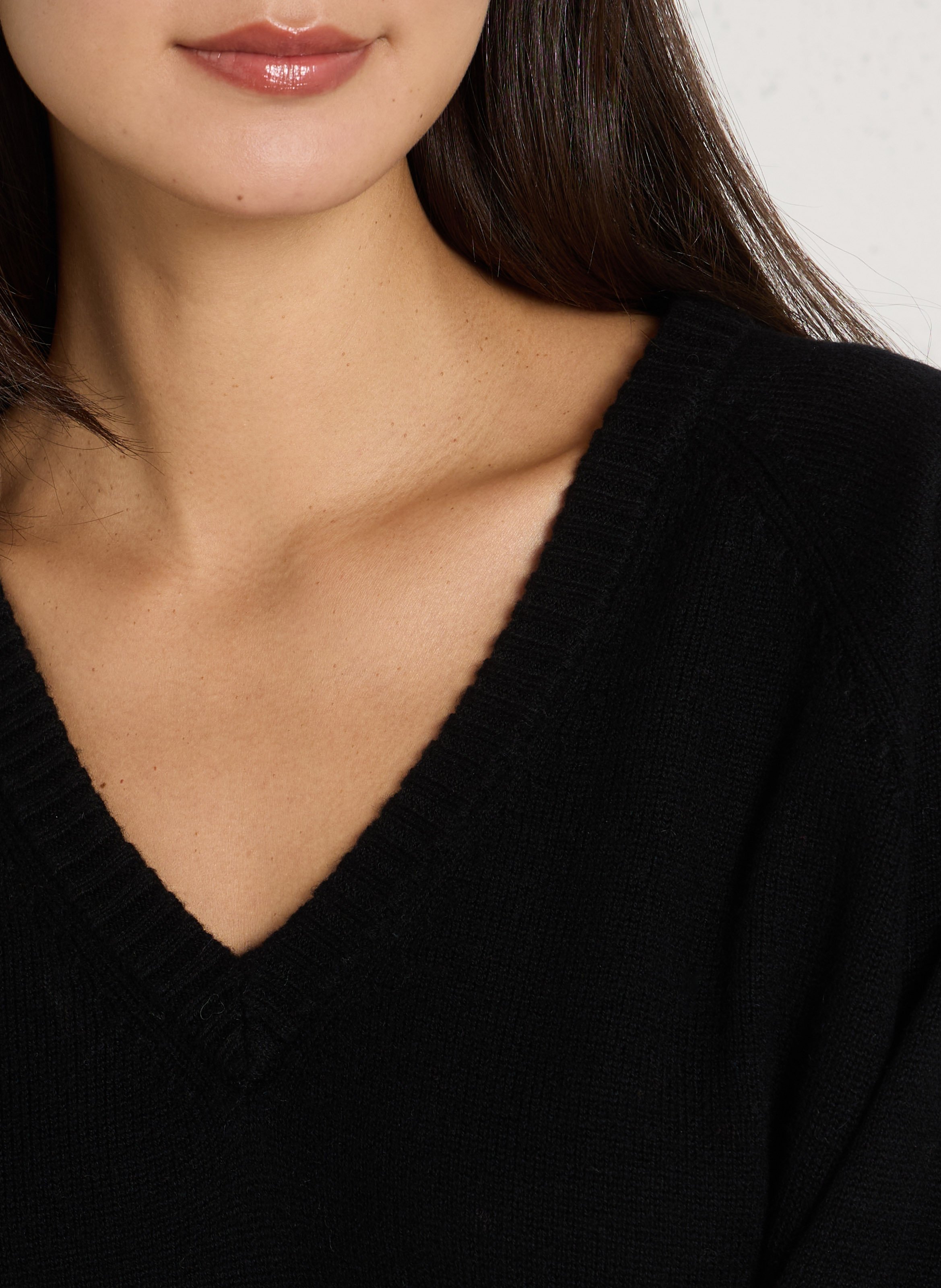 Pull oversize en laine DES PETITS HAUTS Noir