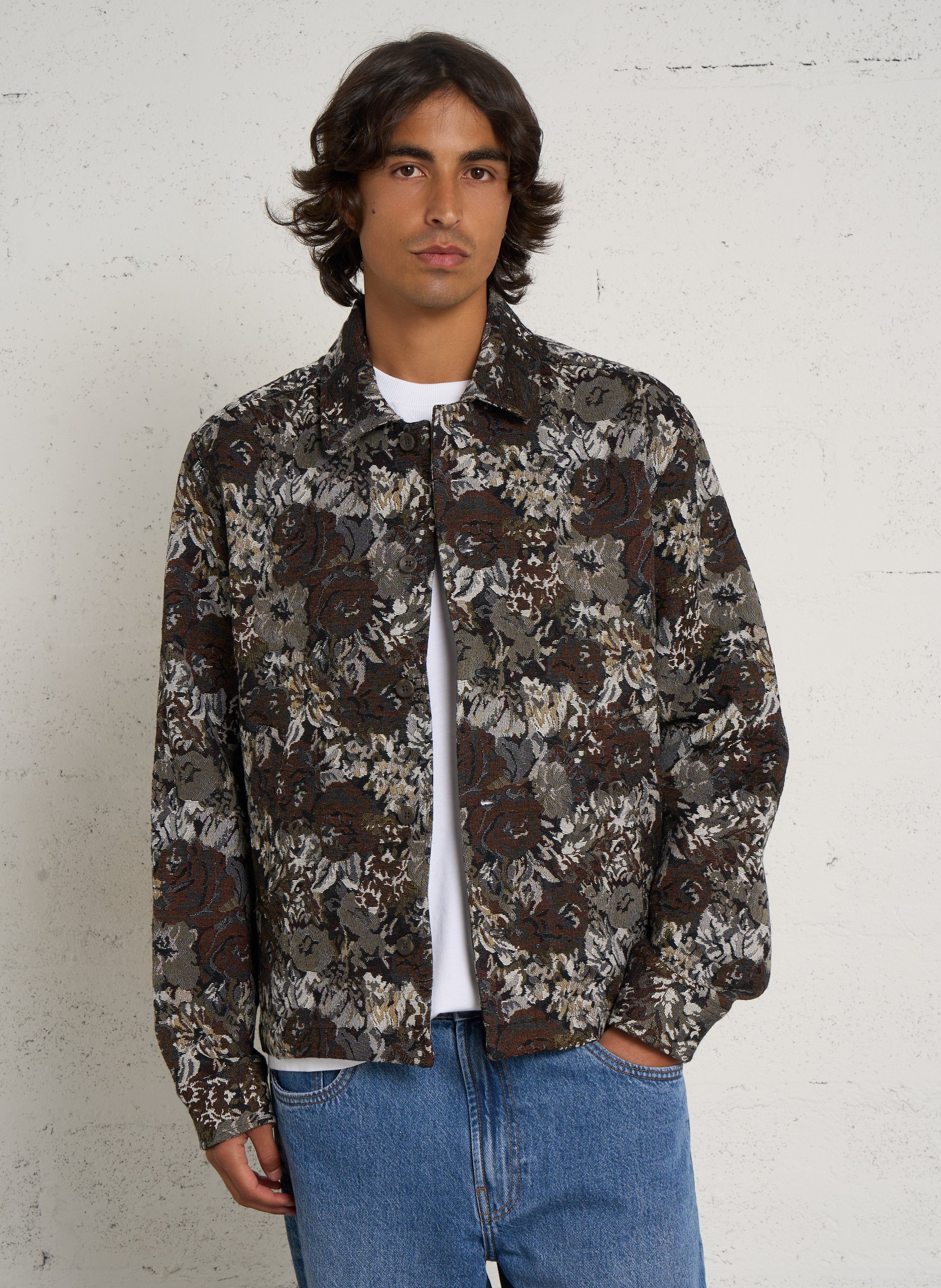 Veste ample imprimée florale LES DEUX Beige