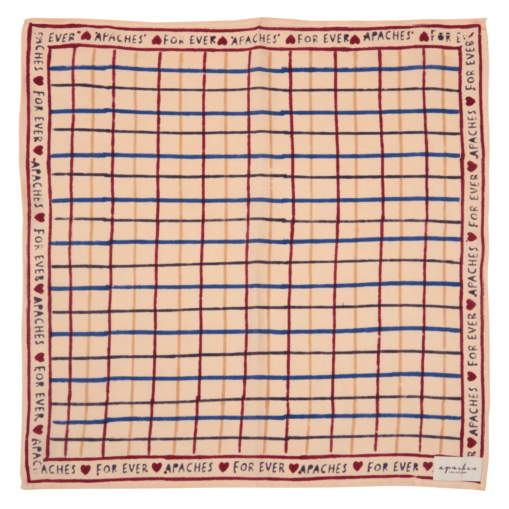 Printed cotton square scarf APACHES COLLECTIONS Multicolored