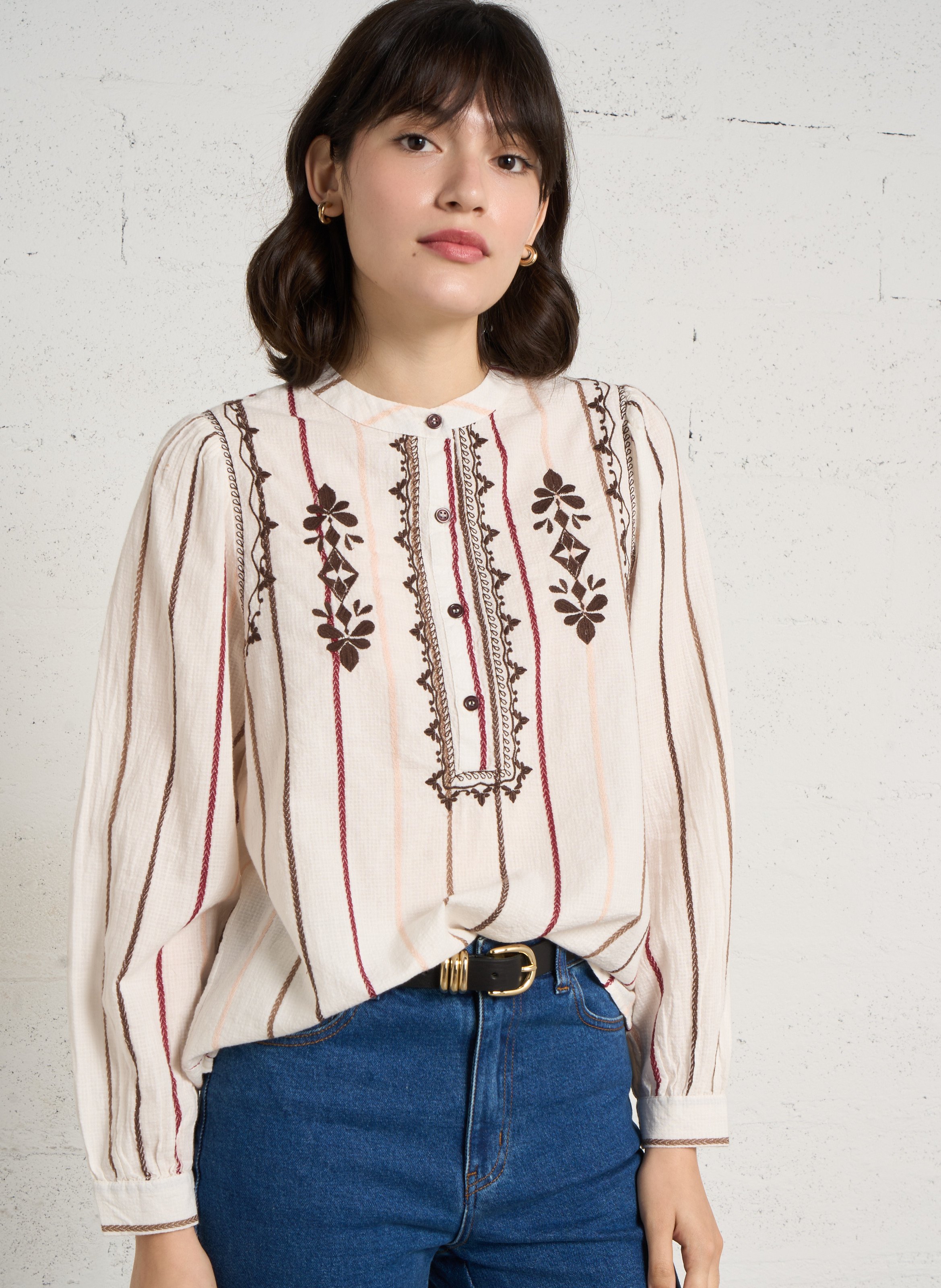 Gerade Bluse mit Baumwollmuster LA PETITE ETOILE