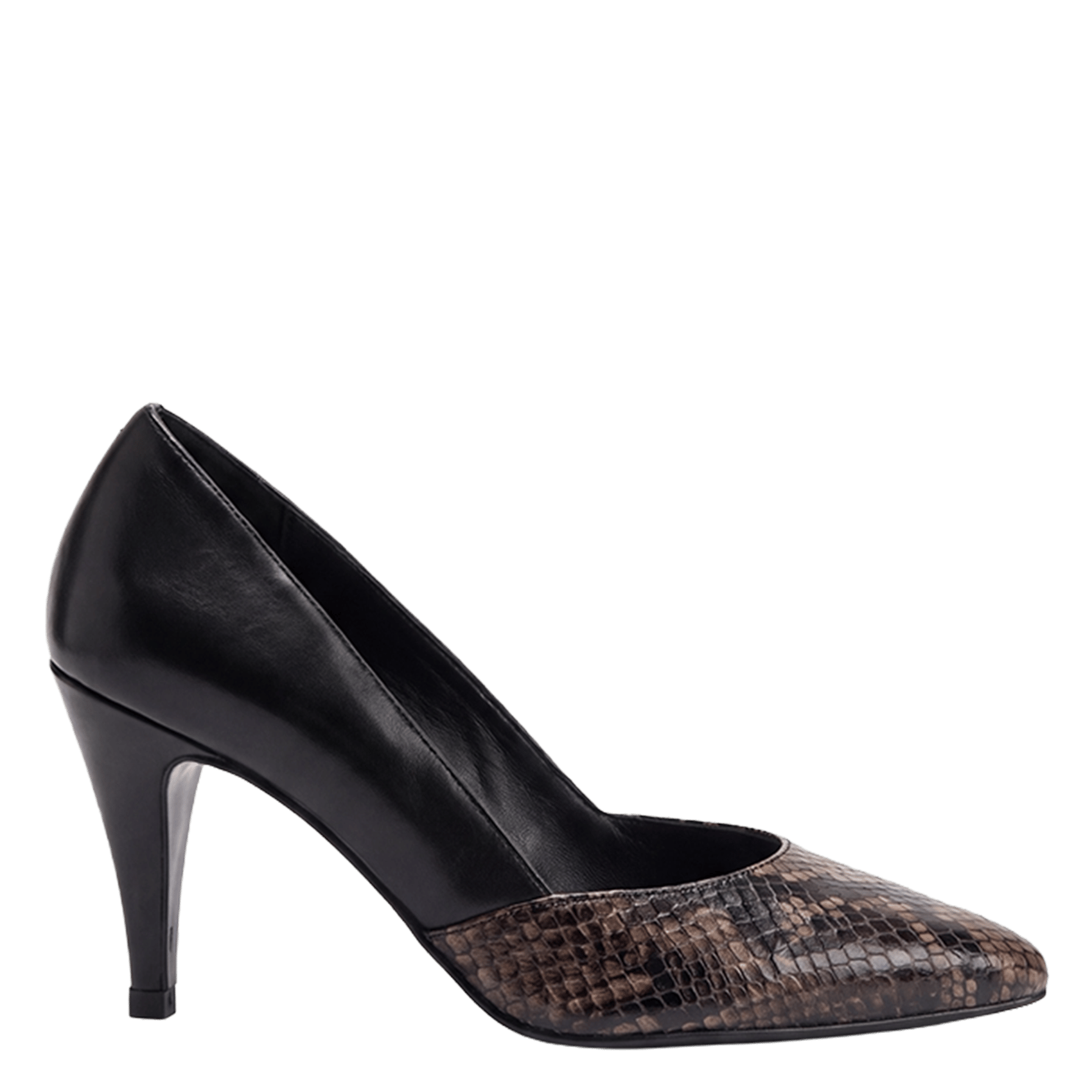 Leren pumps met print JONAK Zwart