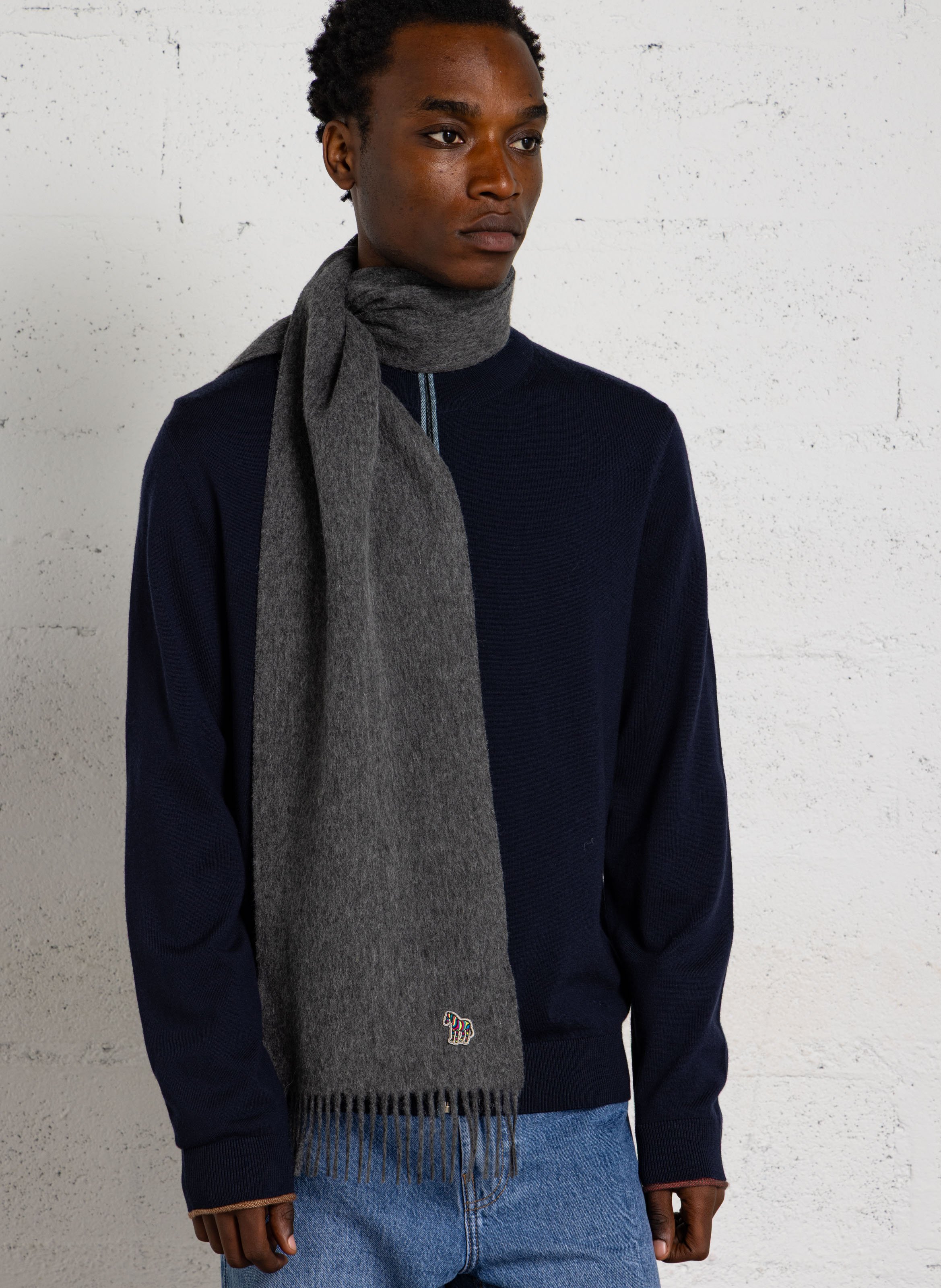 Echarpe en laine PAUL SMITH Gris