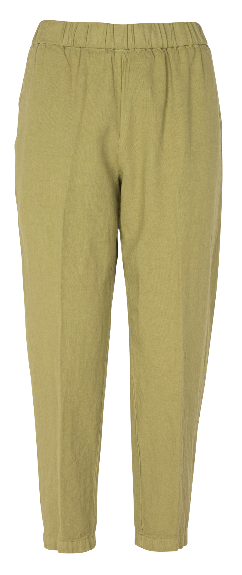 Pantalon carotte en coton et lin  POMANDERE Vert