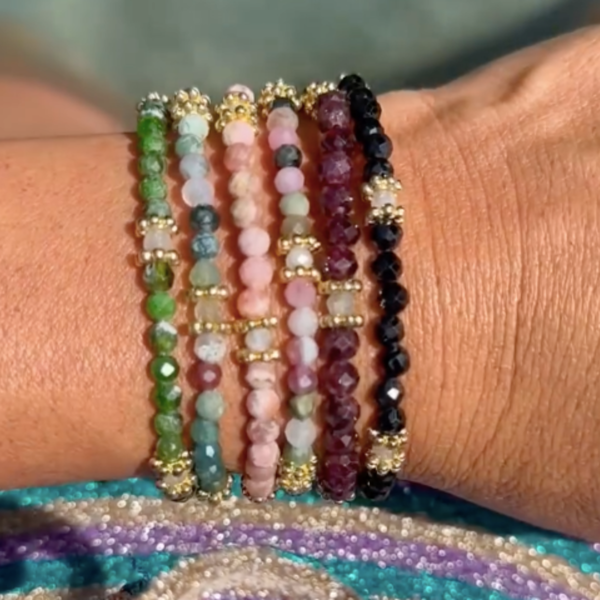 Apatite bracelet GINANDGER Blue