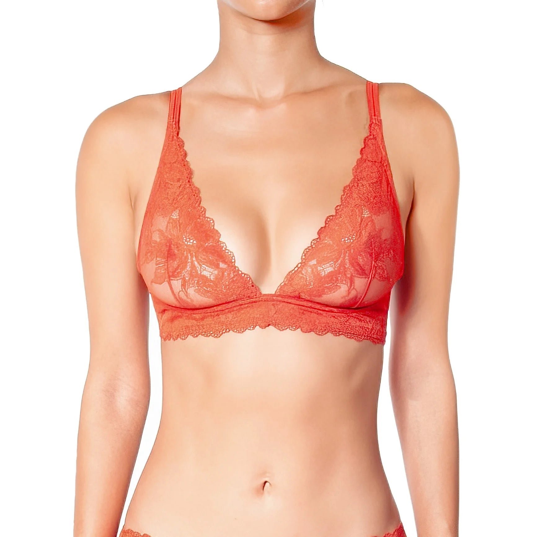 Cotton triangle bra HUIT Red