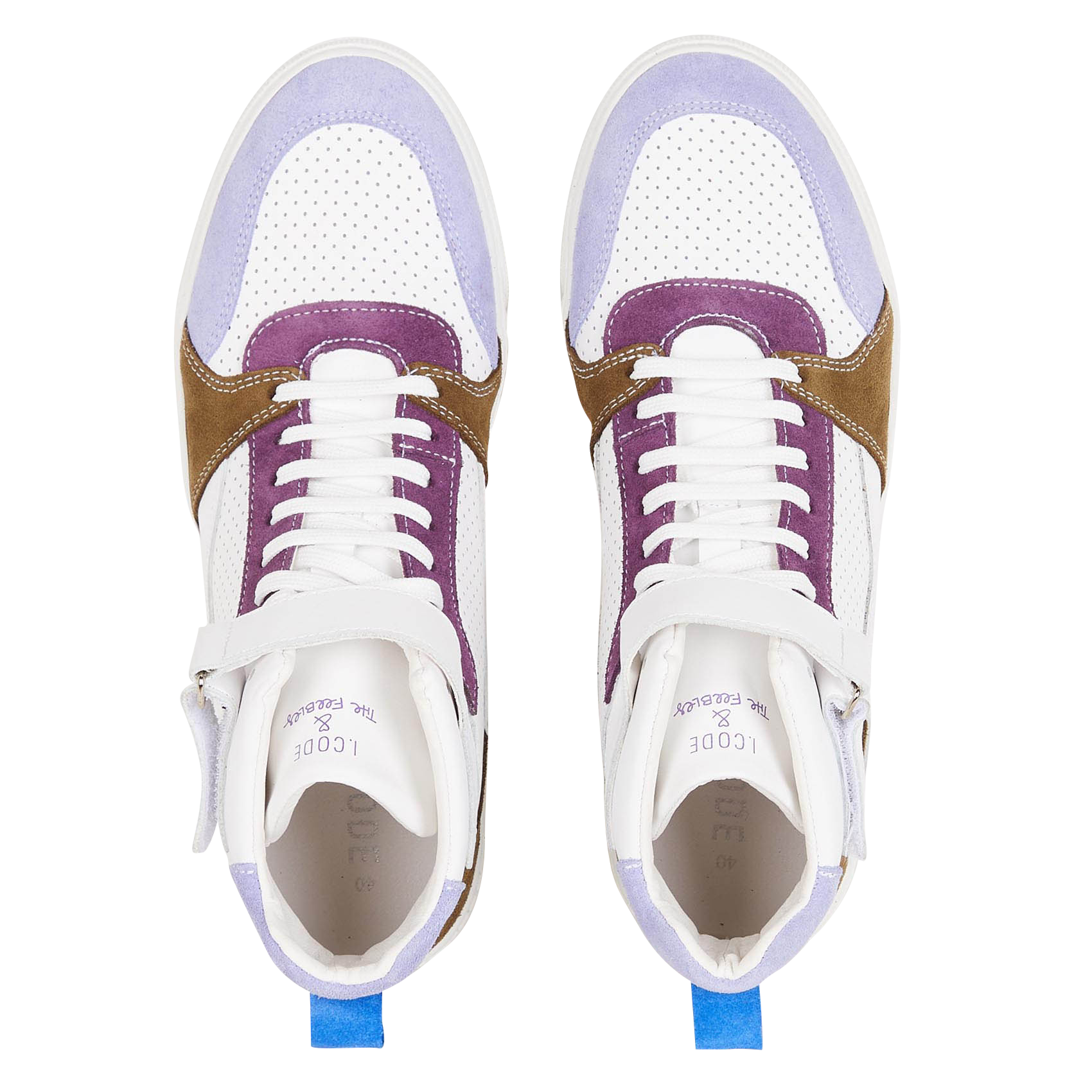 Baskets montantes en cuir I.Code x The Feebles I CODE Blanc
