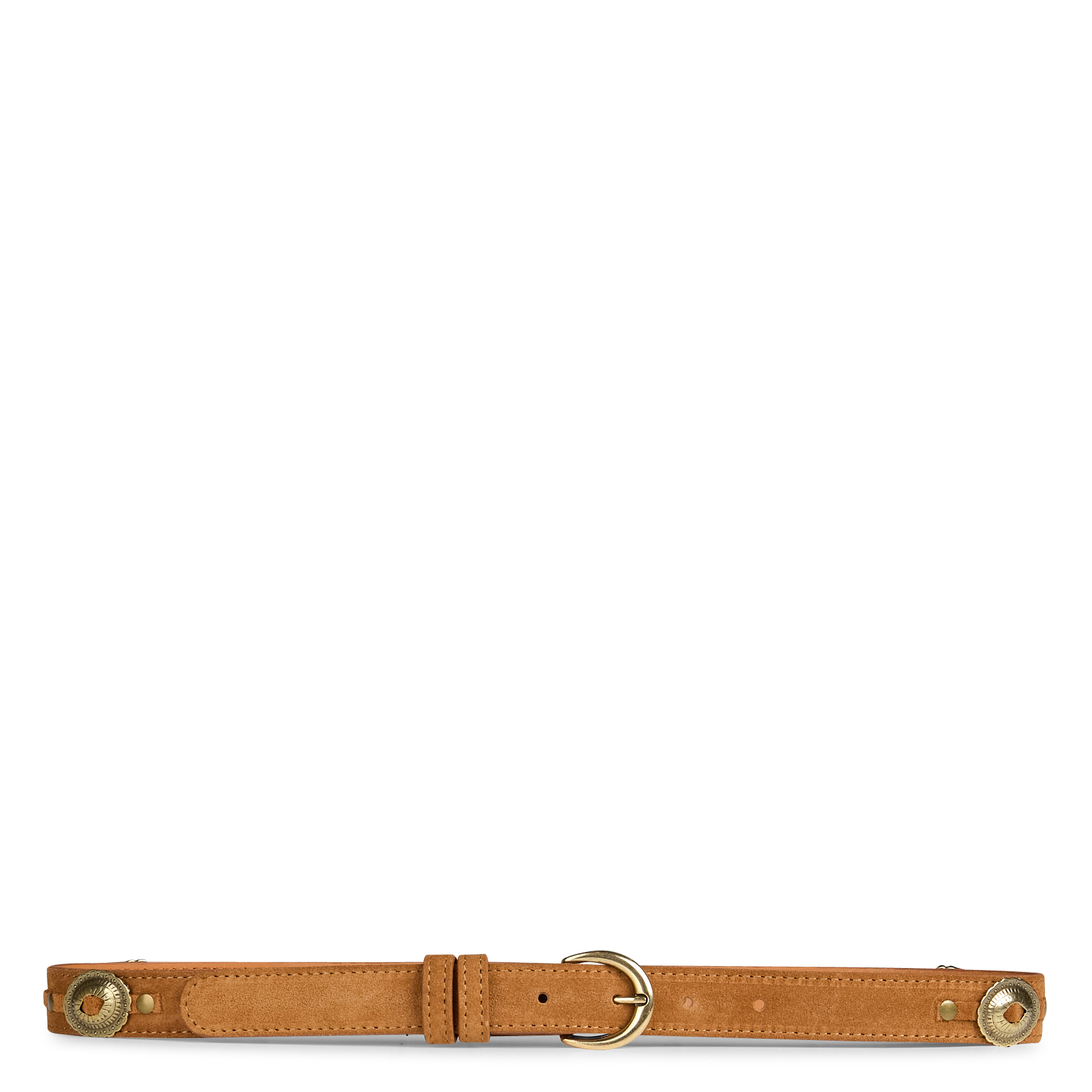 Ceinture en cuir velours LA PETITE ETOILE Marron