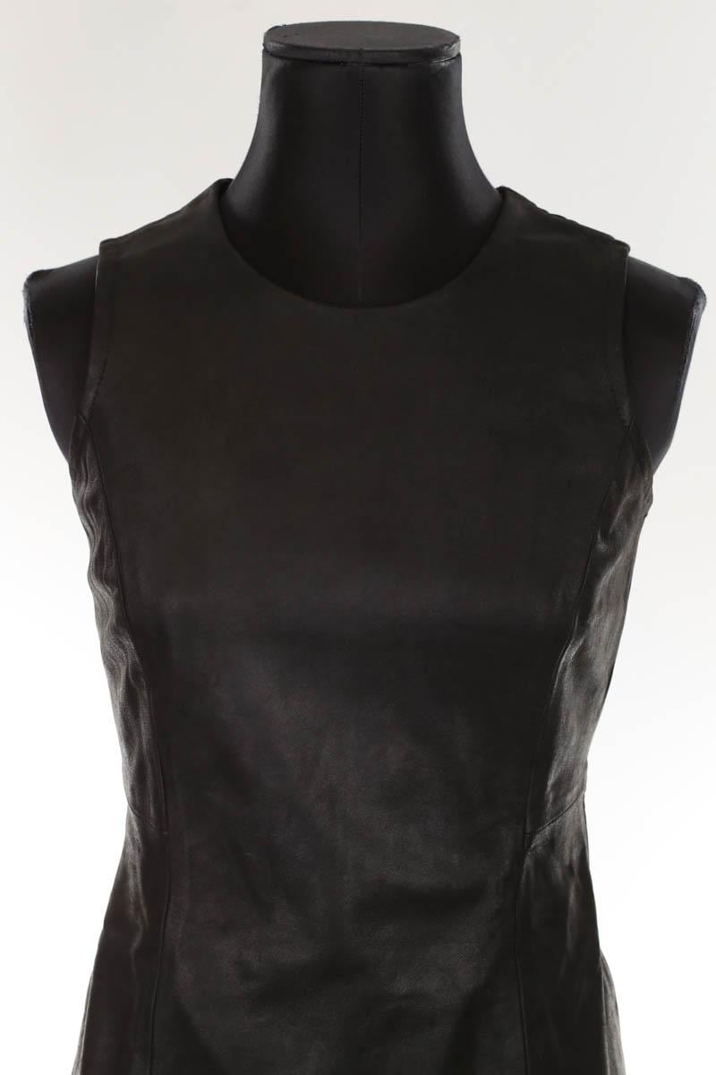 Leather dress THEORY - Seconde Main Black