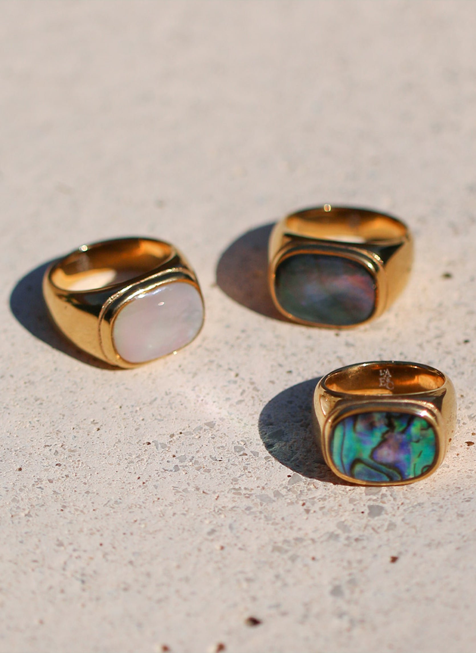 Wide Columba Ring White