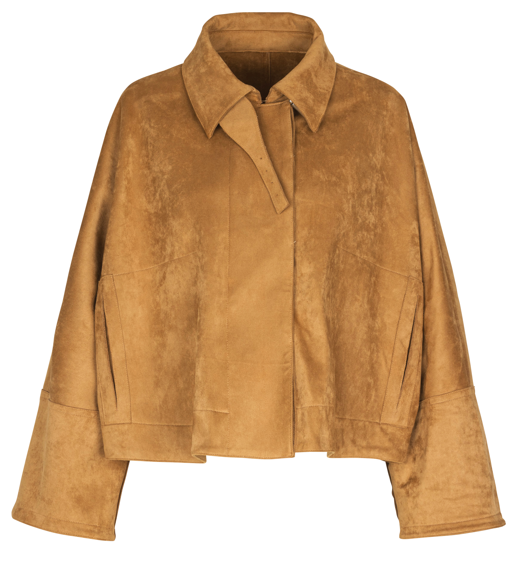 Veste courte large en suédine SUNCOO Beige