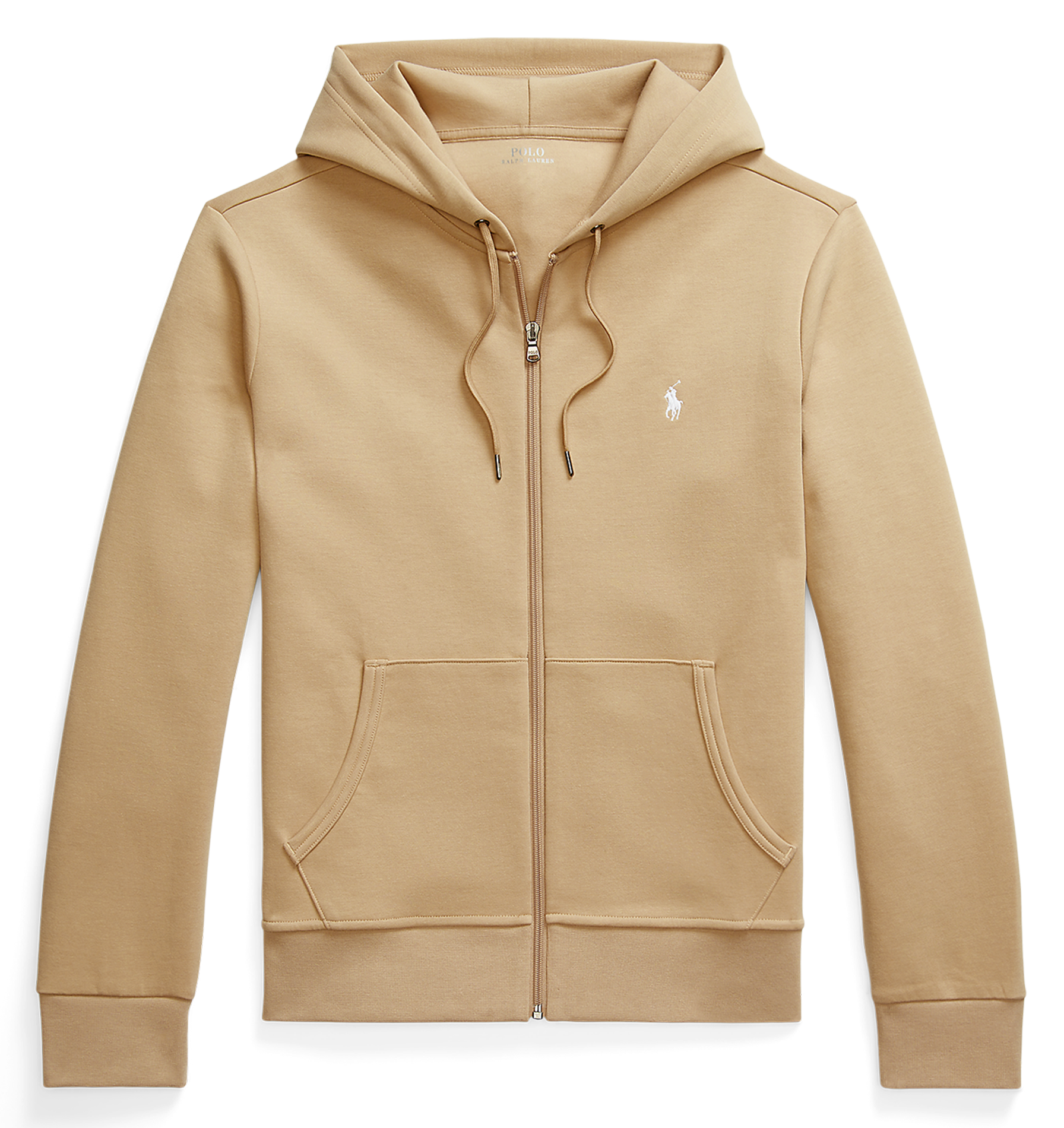 Zip-up soft cotton hoodie POLO RALPH LAUREN Khaki