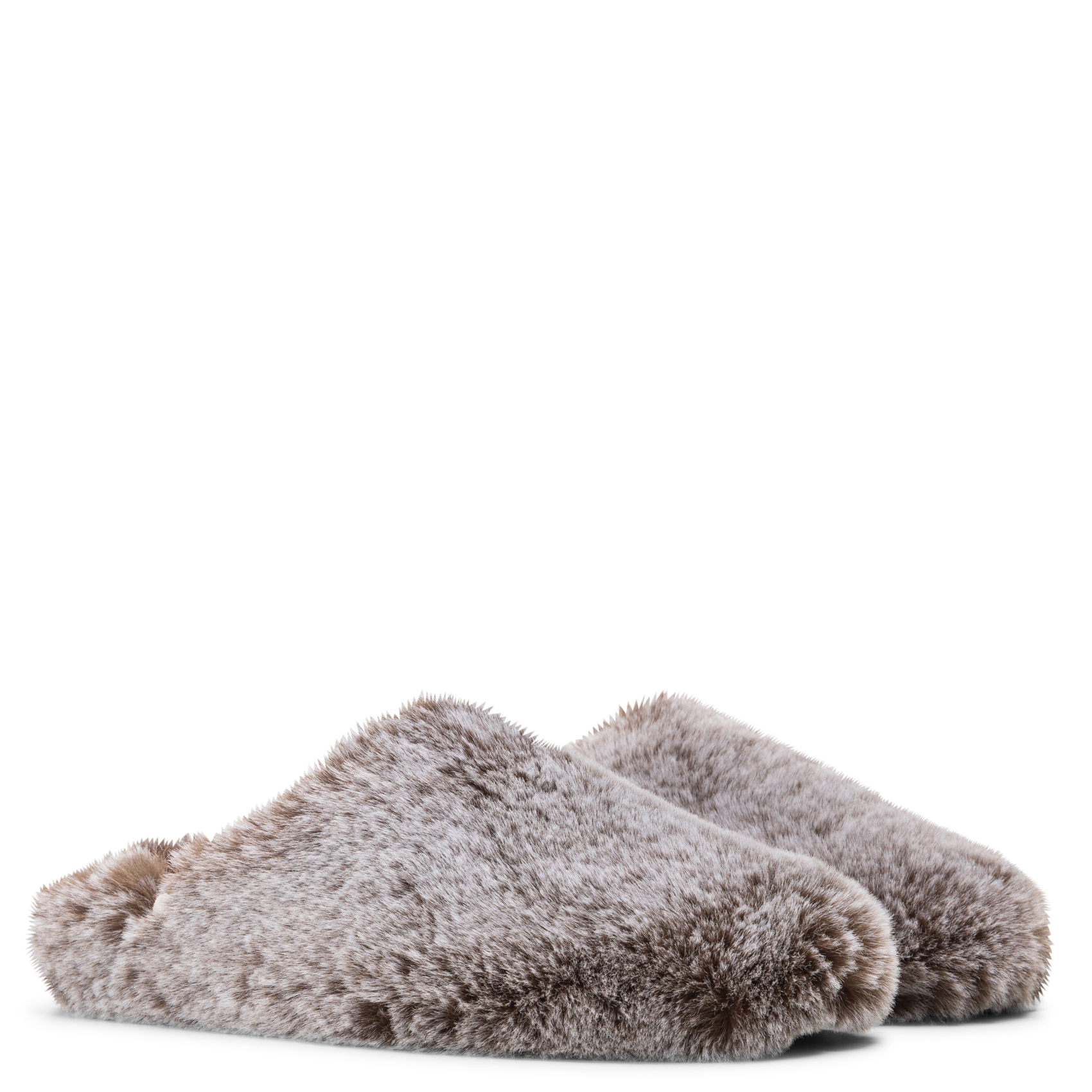 Faux fur slippers VICTORIA Brown