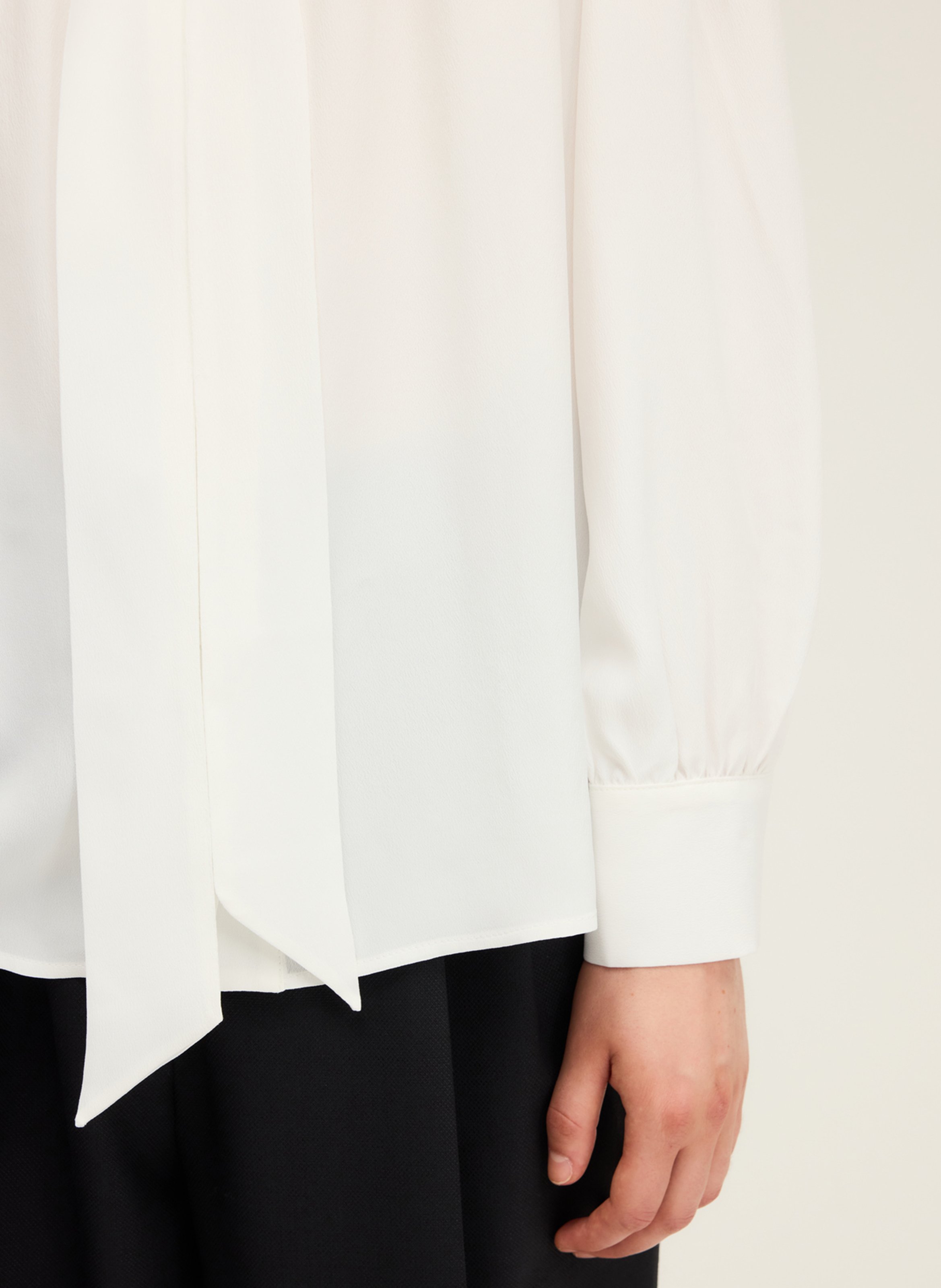 Chemise droite col lavallière PABLO Beige