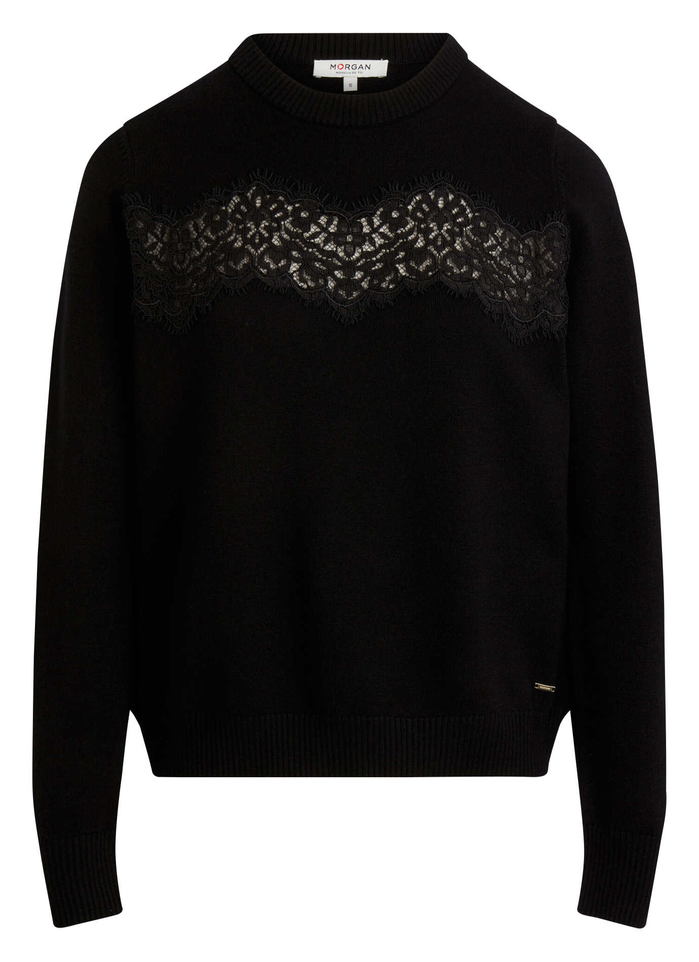 Pull col rond  MORGAN Noir