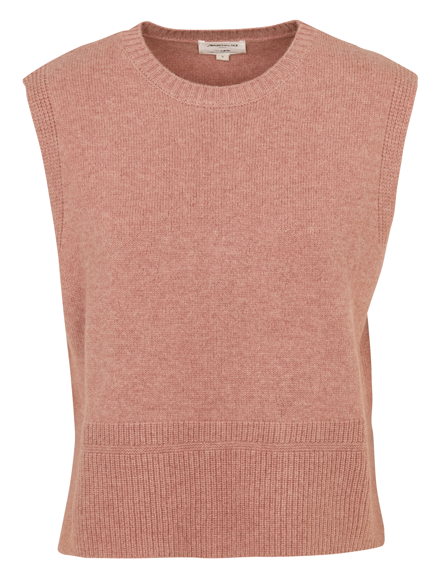 Pull sans manches uni en laine MAISON 123 Rose