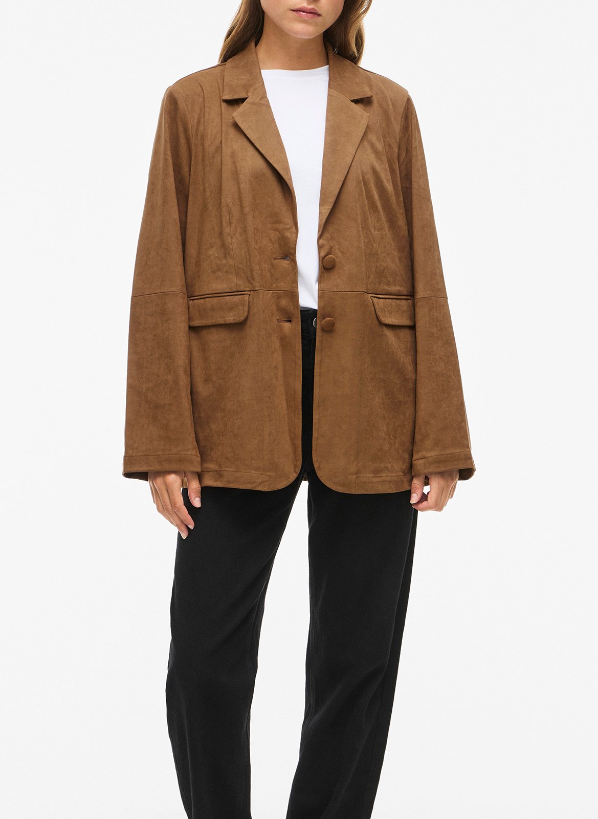 Veste col tailleur  VILA Marron