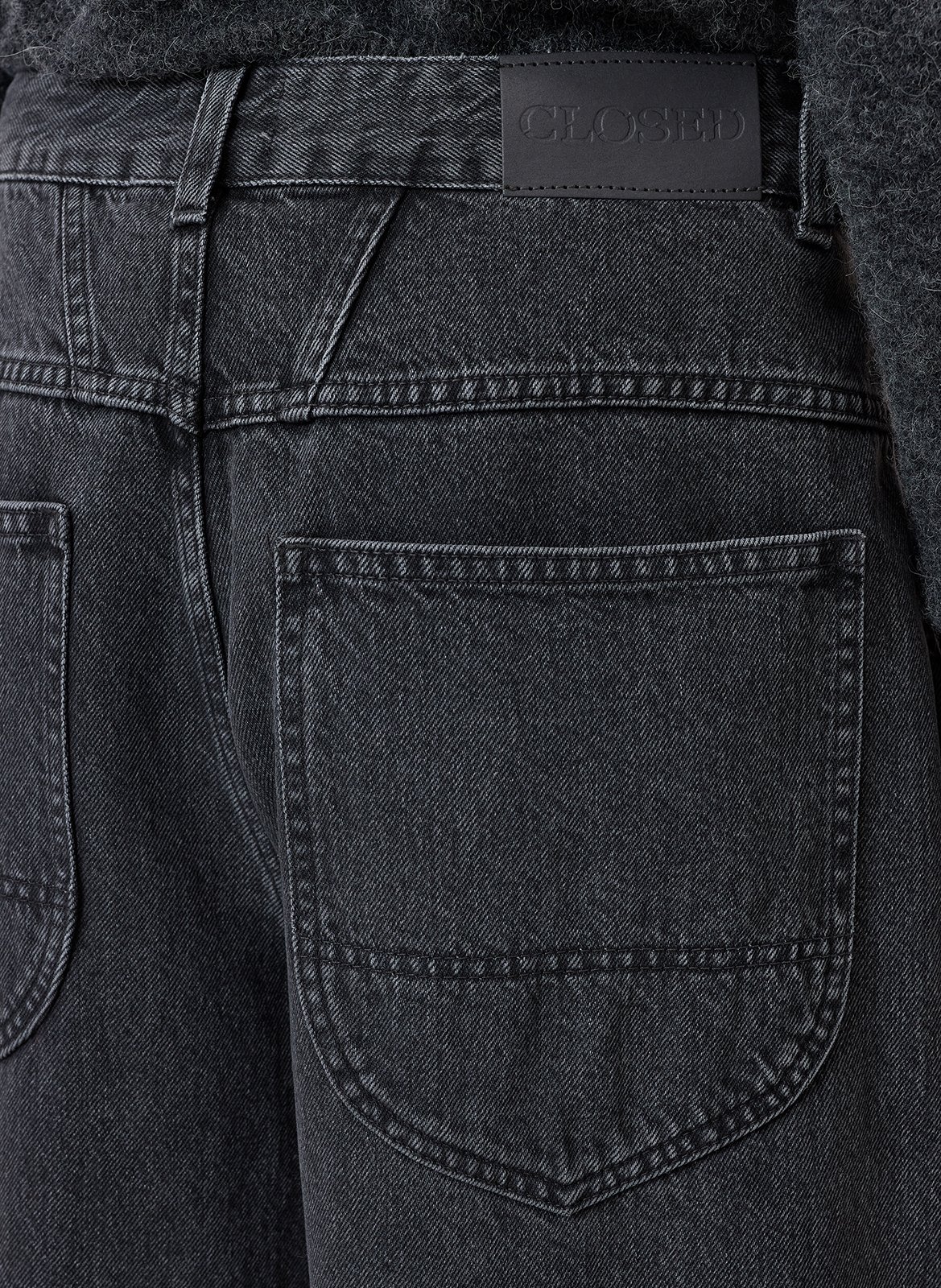 Straight cotton-blend pants CLOSED Grey