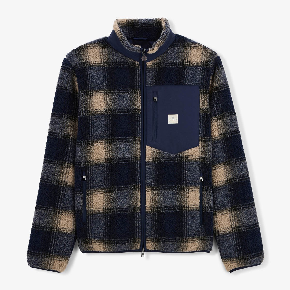 Checked Parka SERGE BLANCO Blue