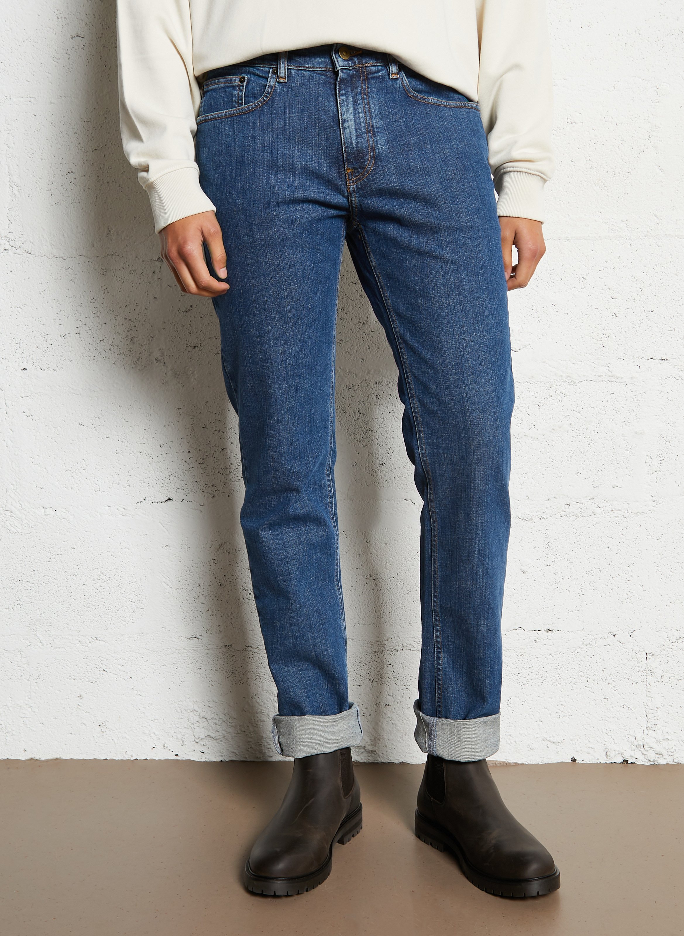 Cotton-blend straight jeans CHEVIGNON Grey