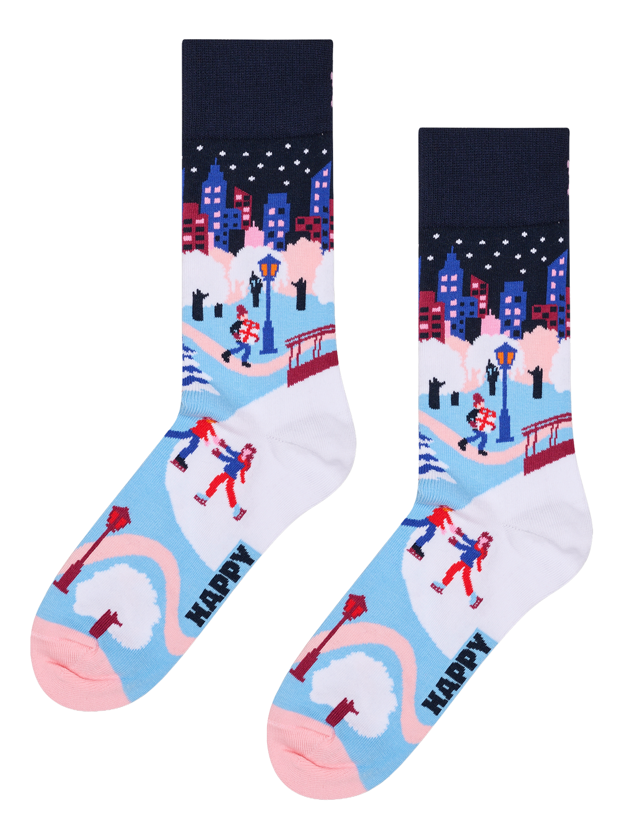Socken aus Baumwoll-Mix mit Print HAPPY SOCKS Blau
