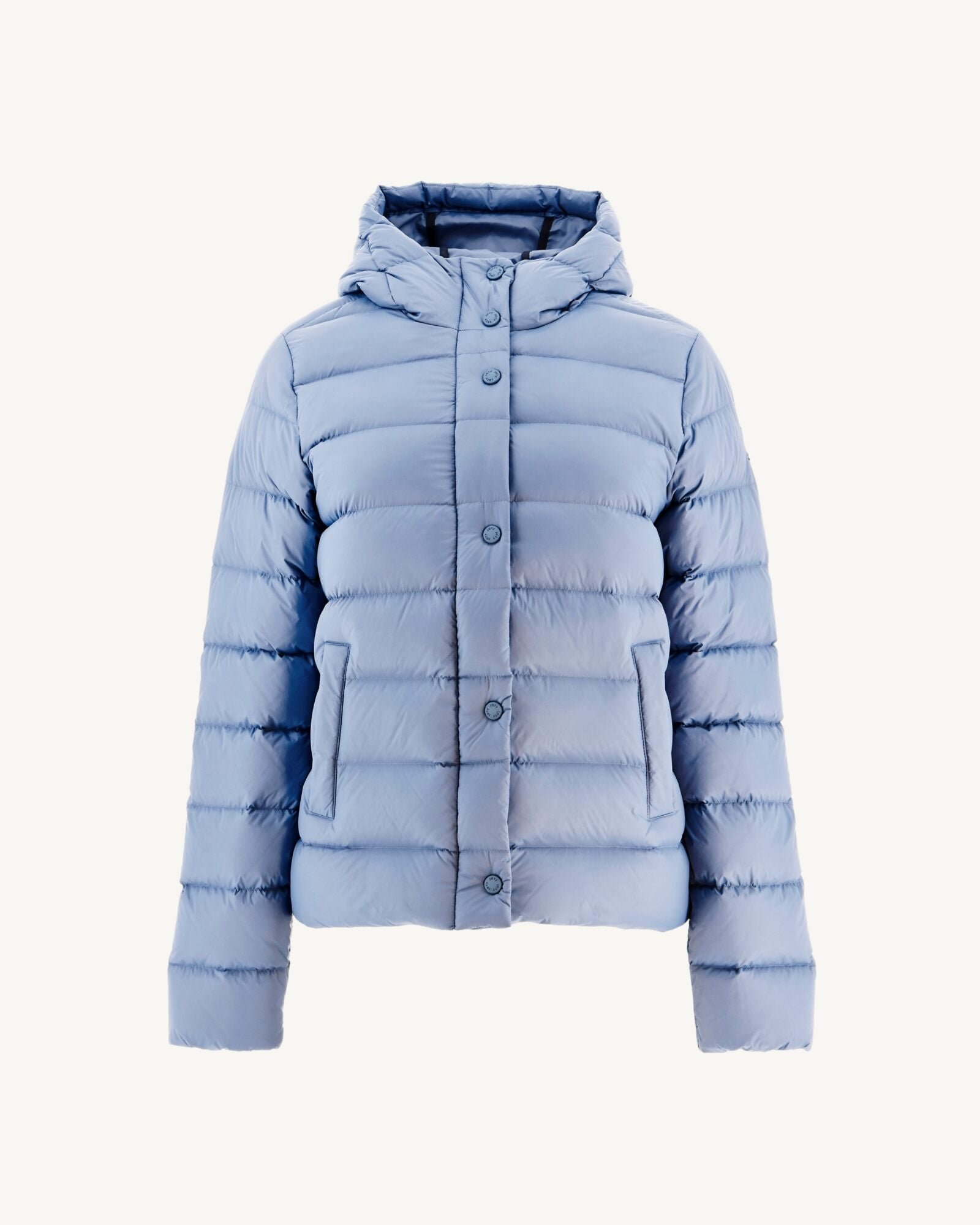 Straight hooded puffer jacket Jane JOTT Blue