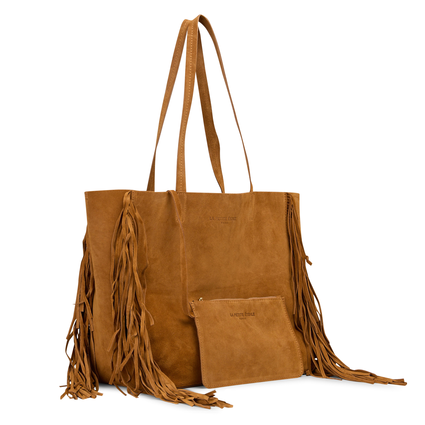 Shopper aus Veloursleder LA PETITE ETOILE Braun