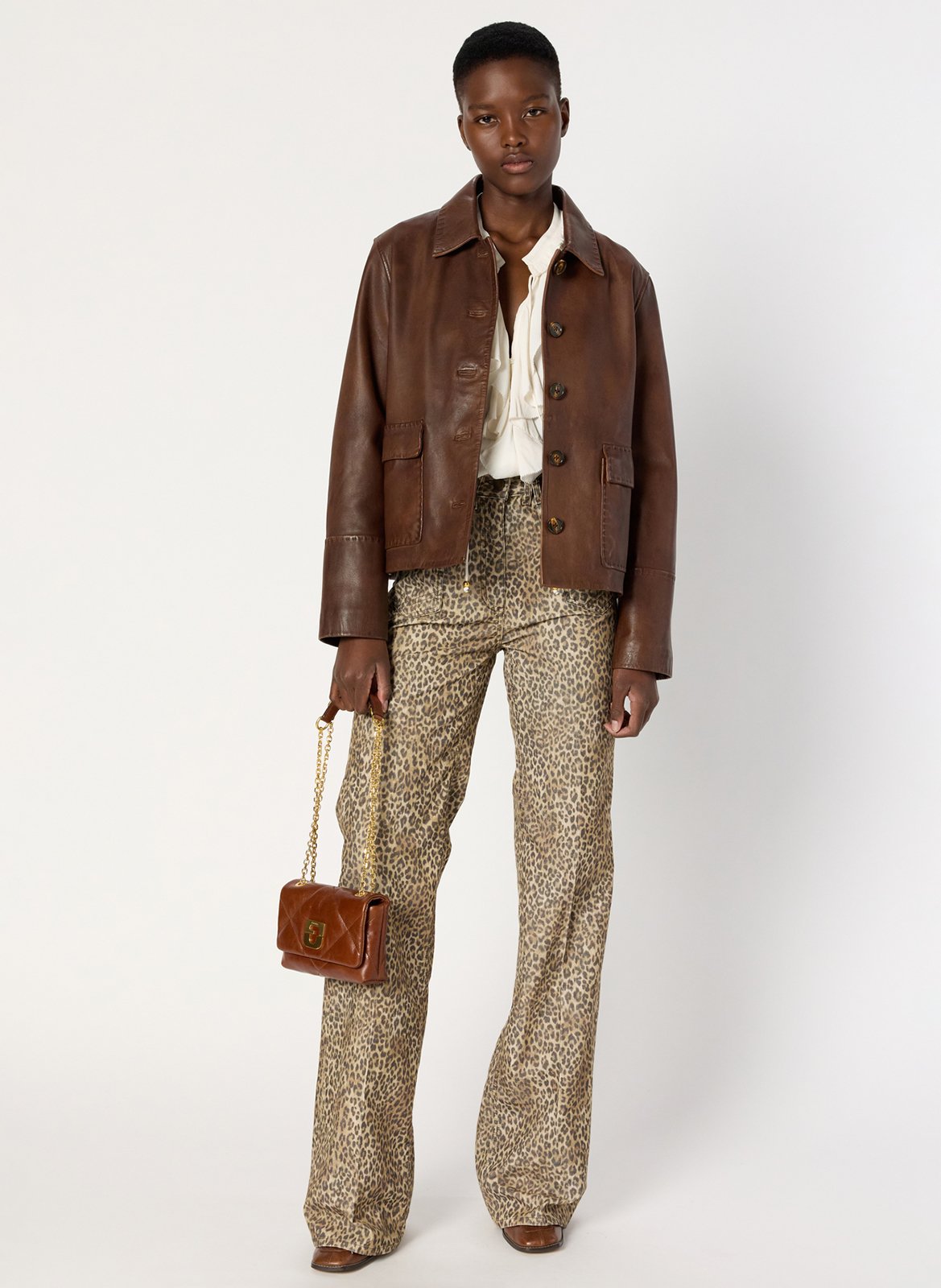 Jean flare léopard GERARD DAREL Marron