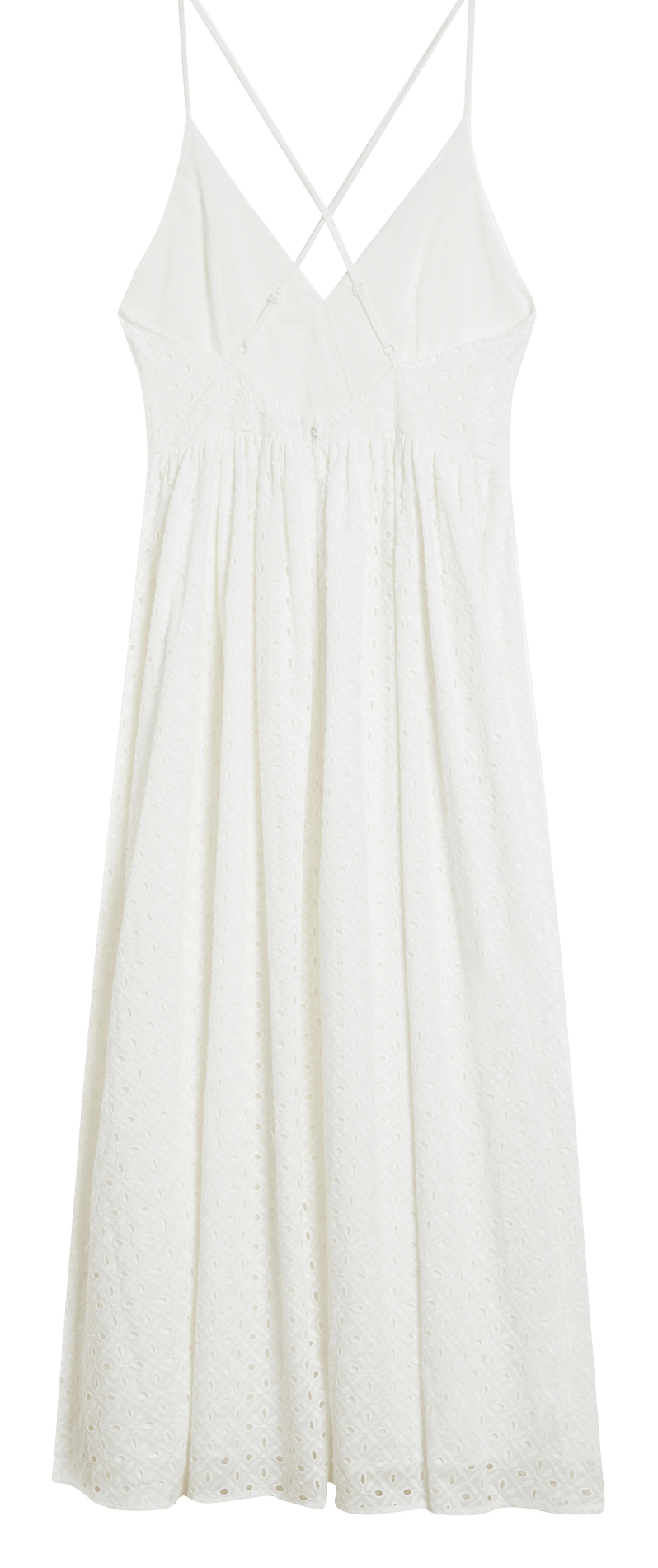 Robe longue col V en coton GRACE ET MILA Blanc