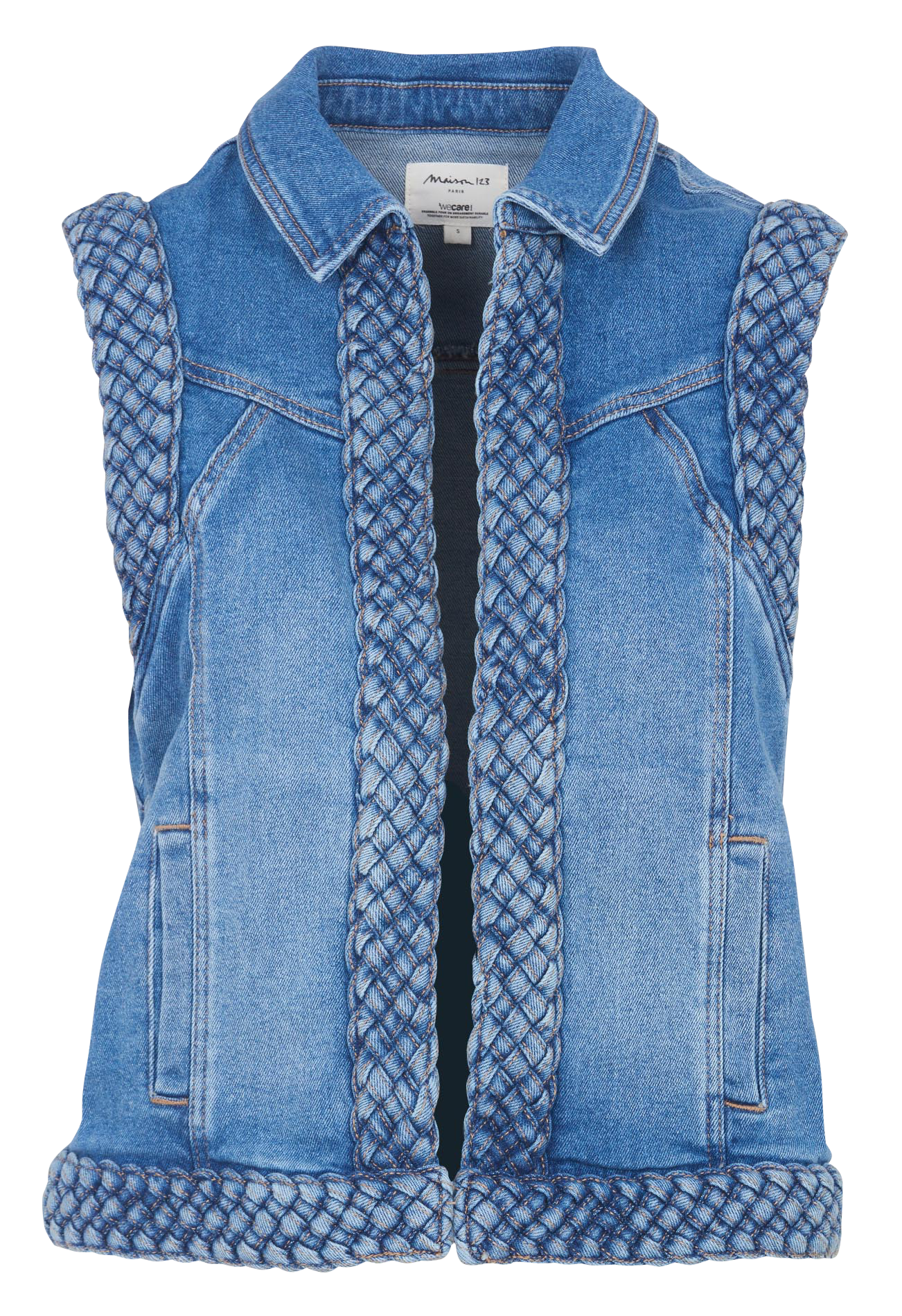 Cotton-blend coat with classic collar MAISON 123 Blue