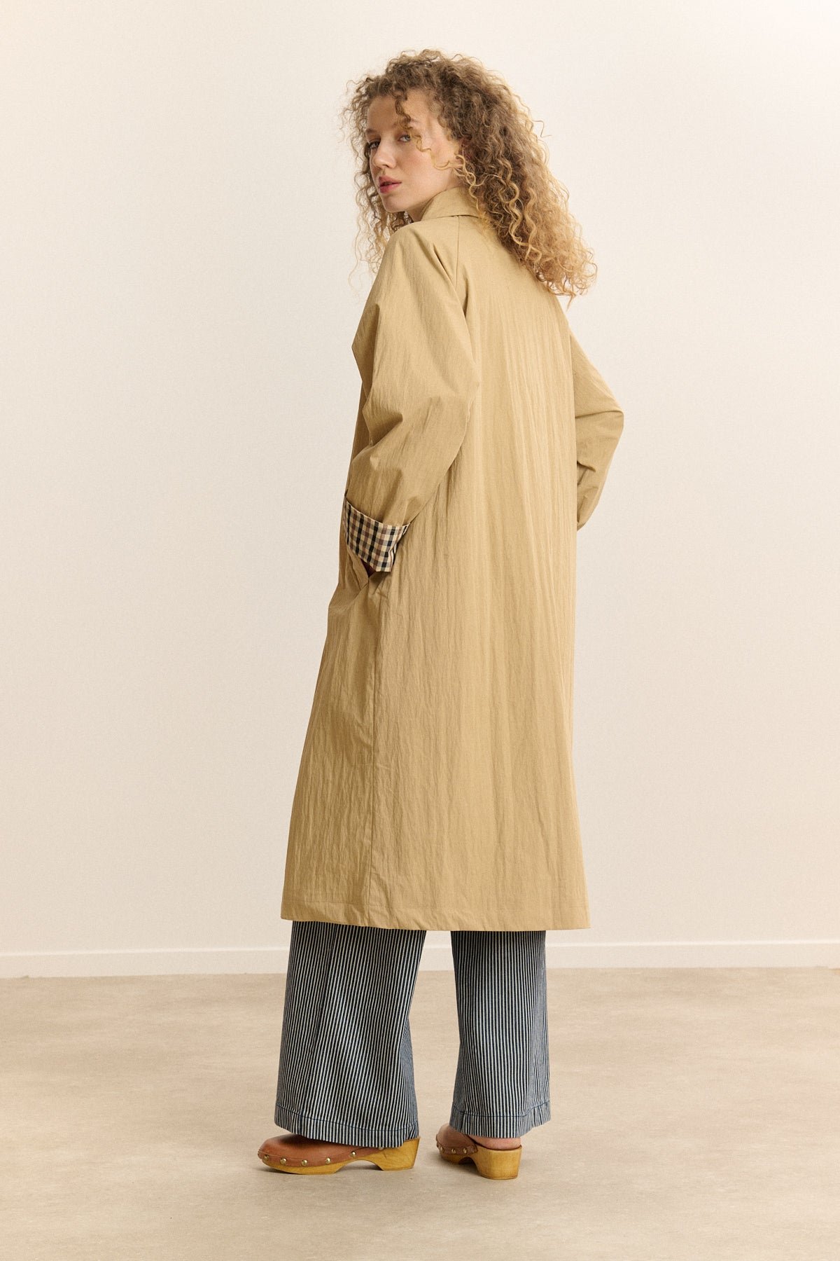 Buttoned long trench coat GARANCE PARIS Beige