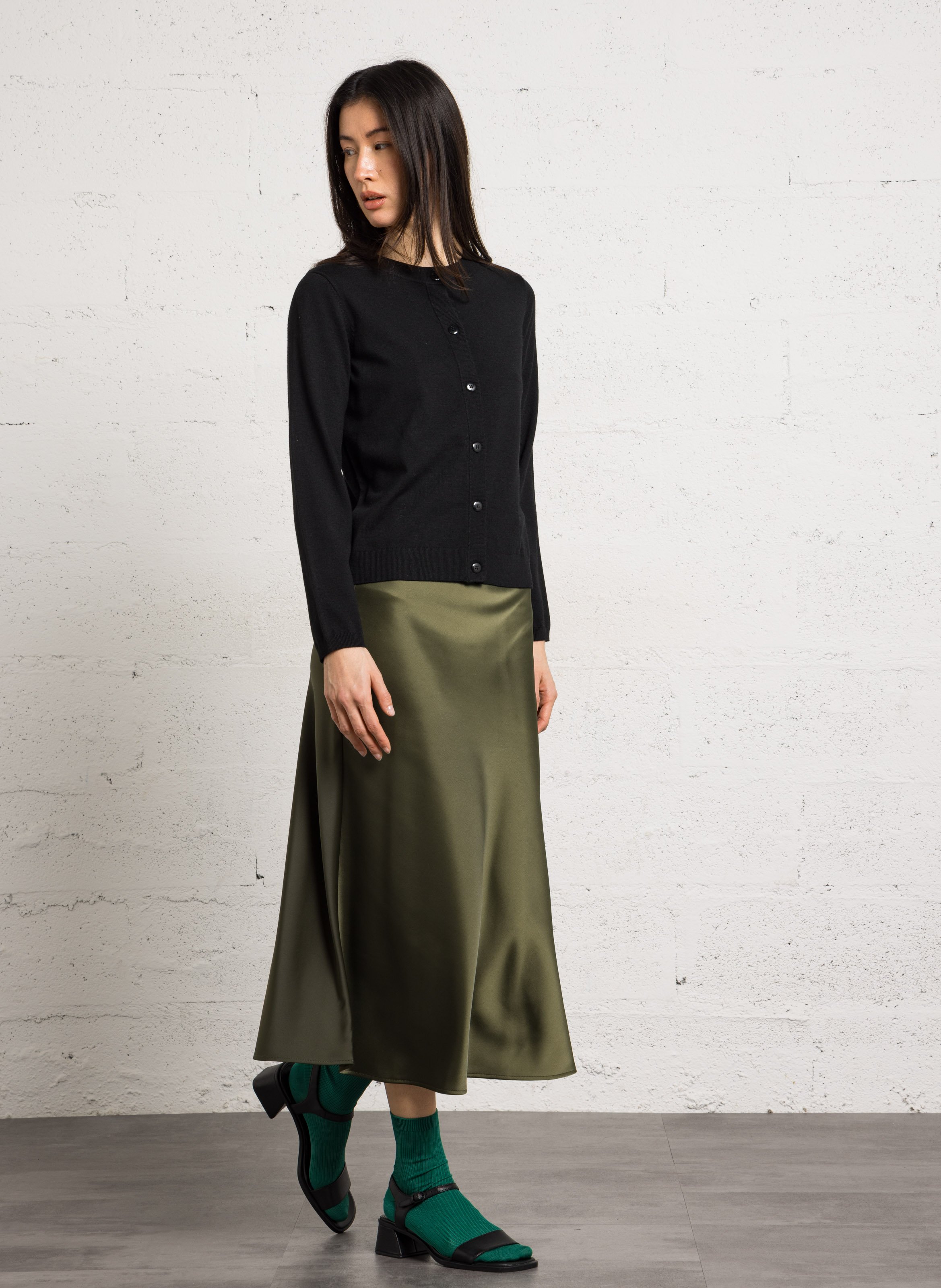 Ledersandalen mit Absatz in einfarbigem Design CAMPER Schwarz