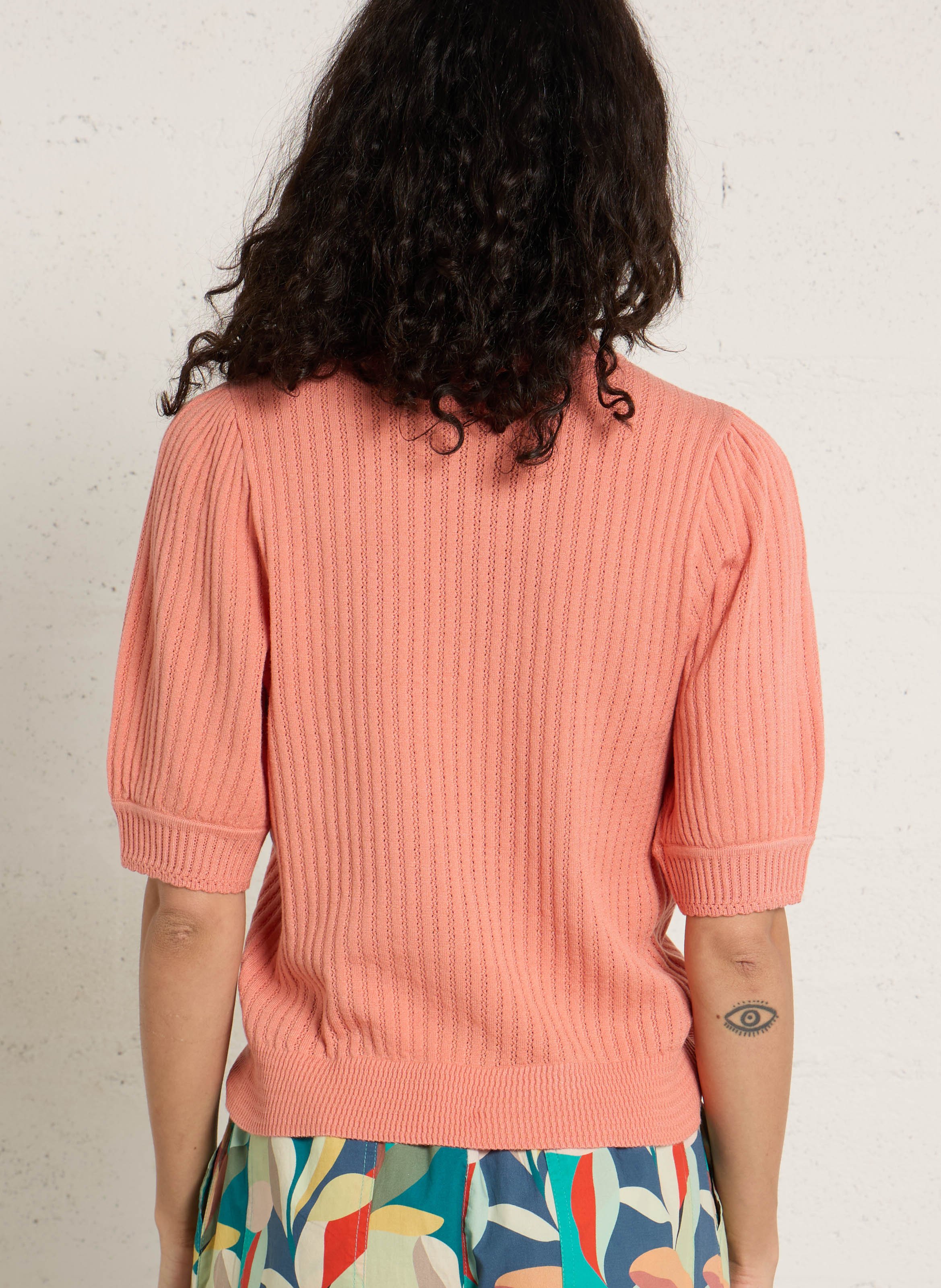 Gerader Pullover mit Stehkragen in Uni-Farbe PETITE MENDIGOTE Beige