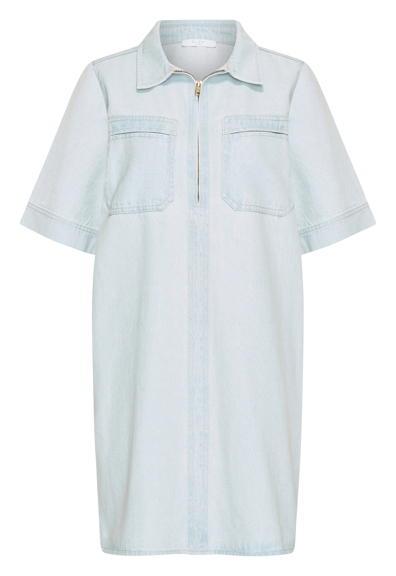 Robe courte col classique en coton BY BAR Bleu