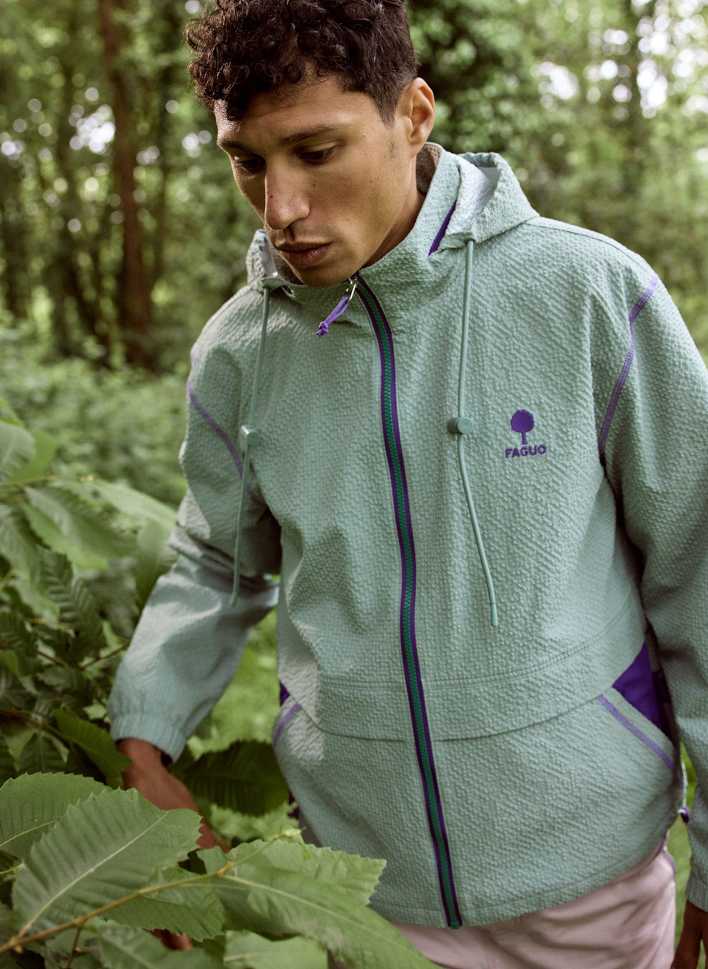 Recht jasje met ronde hals FAGUO Groen