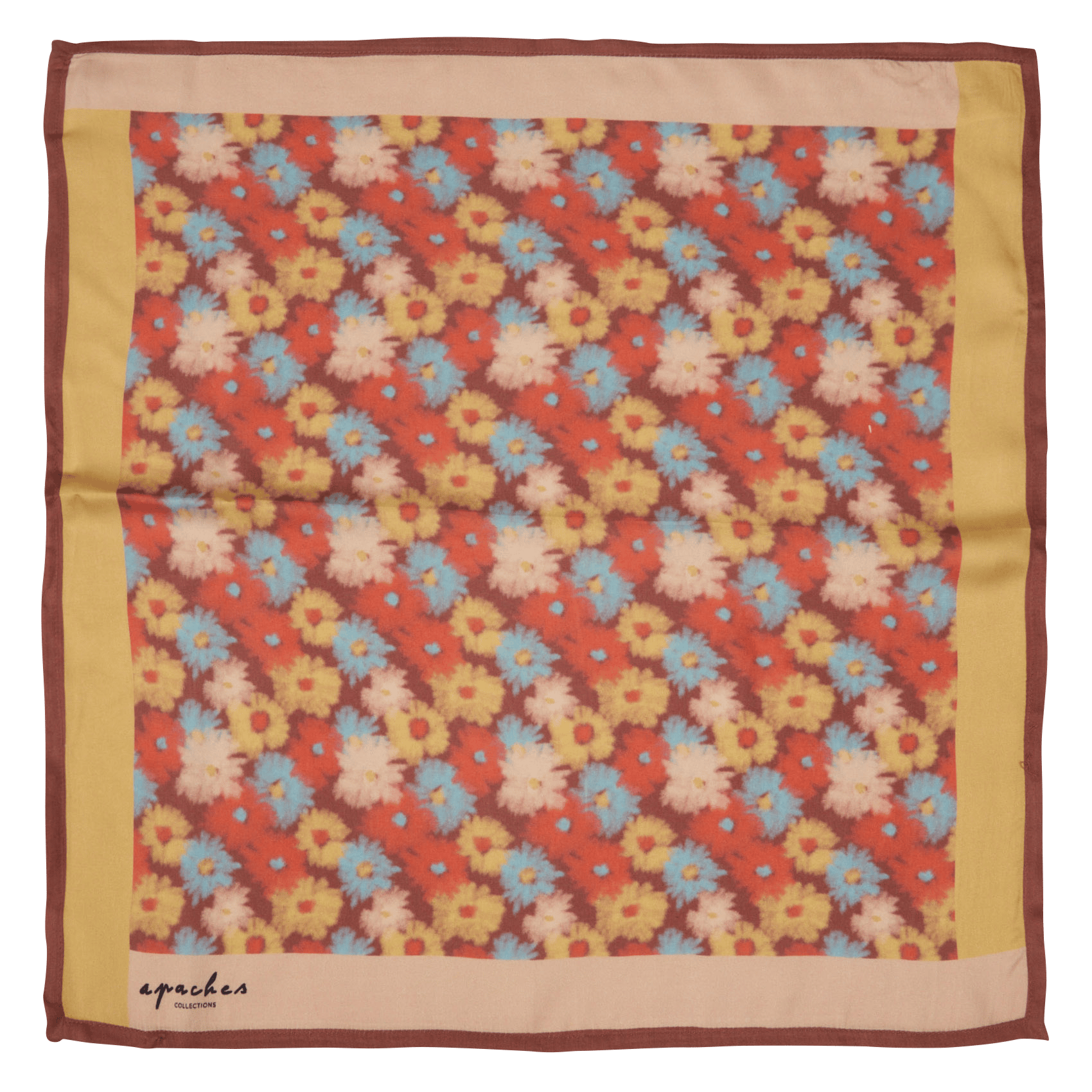 Katoenen foulard met print APACHES COLLECTIONS Veelkleurig