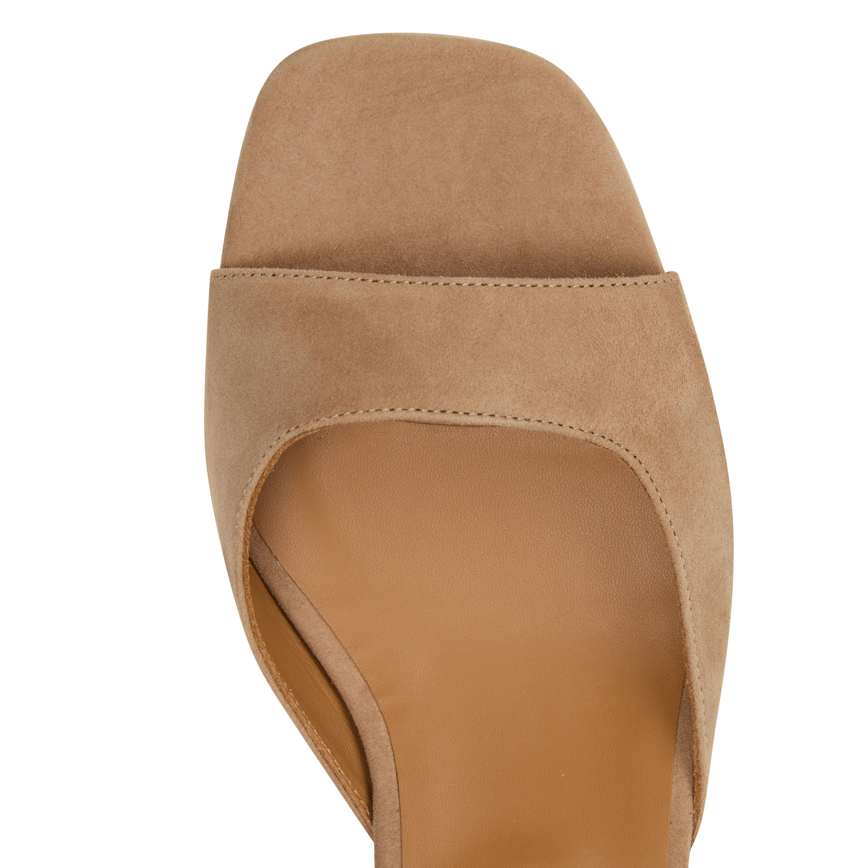 Sandalen van veloursleer met hak BOBBIES Beige