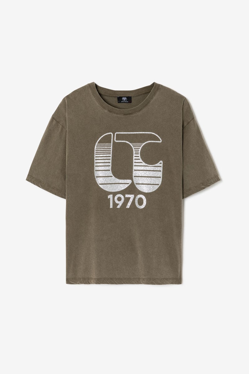 Tommy Badge T-shirt LE TEMPS DES CERISES Khaki