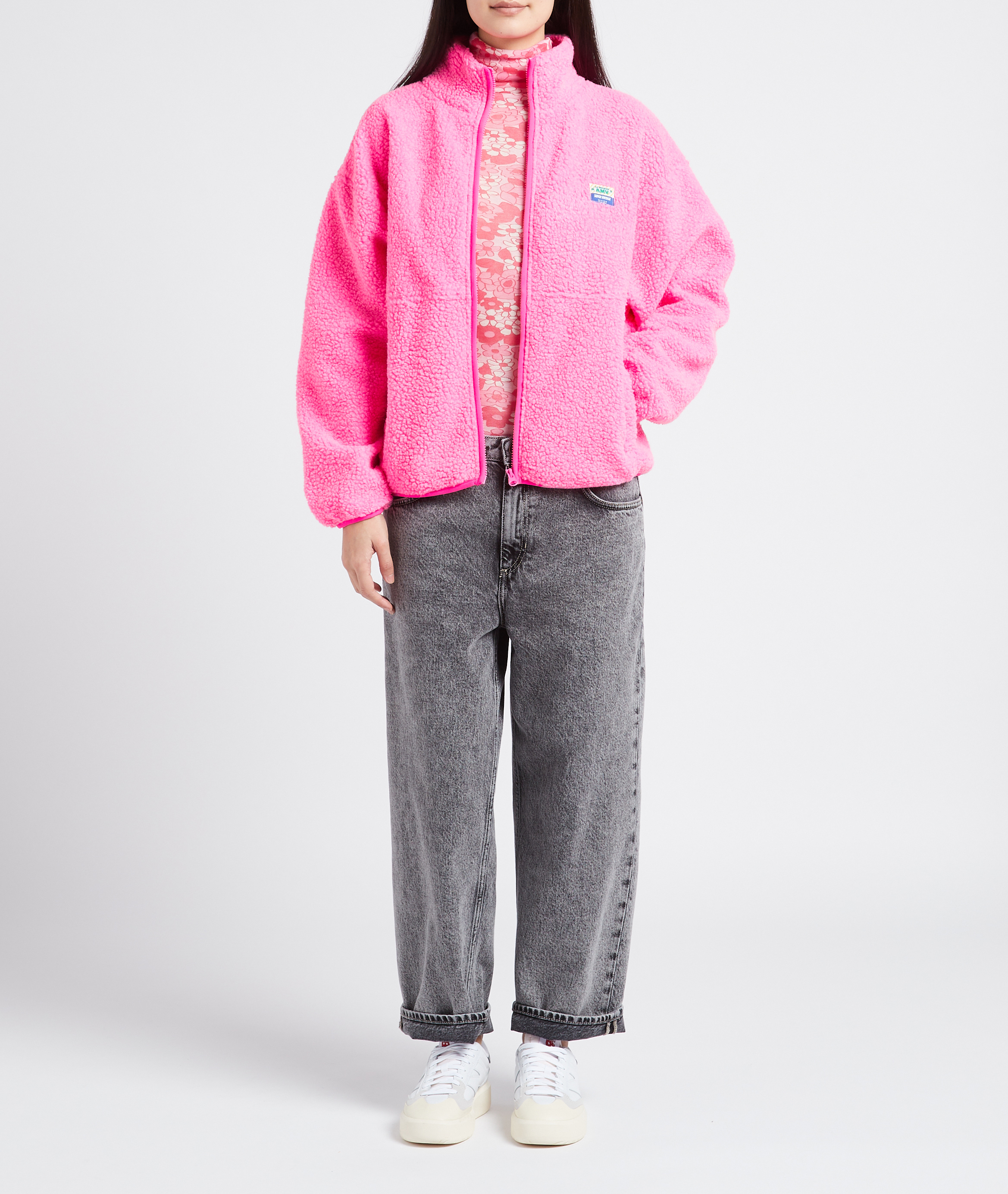 Fleecejacke mit Reißverschluss AMERICAN VINTAGE Rosa