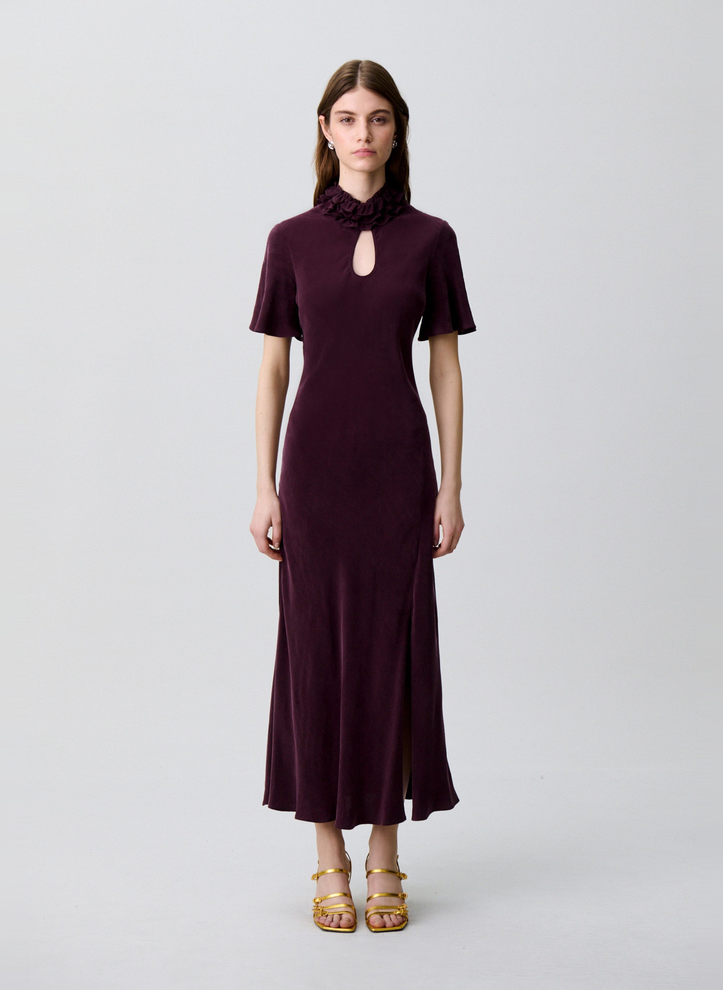 Long flared dress CLAUDIE PIERLOT Plums