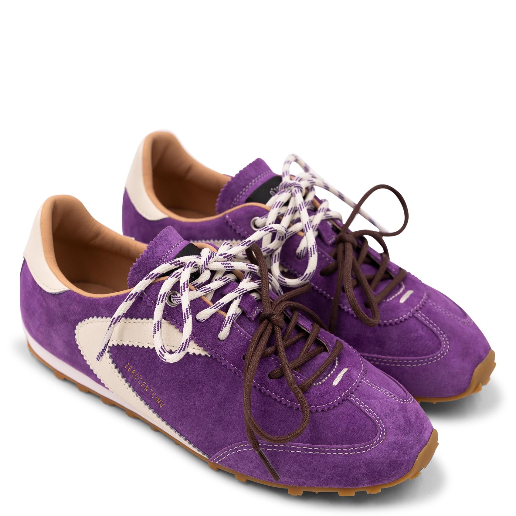 Baskets basses à lacets bicolores 0'105 Violet