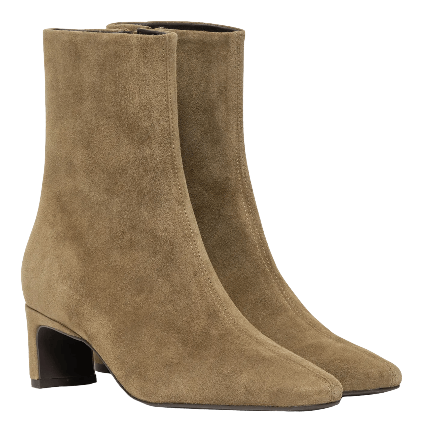 Suede leather ankle boots BOCAGE Beige