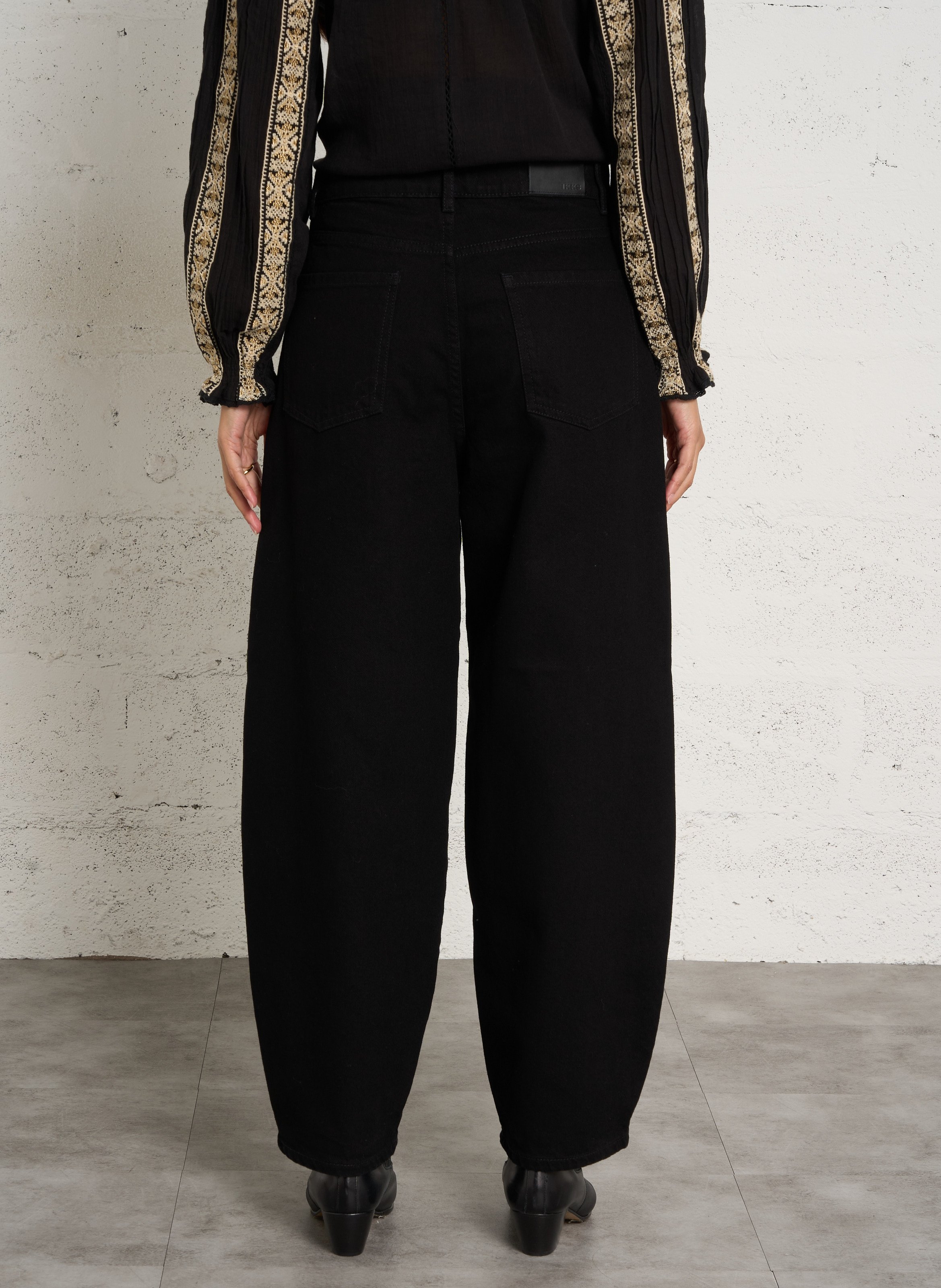 Cotton denim jeans IKKS Black